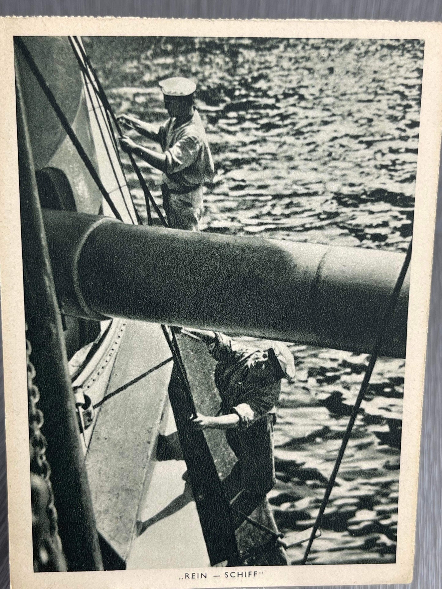 GERMAN WW2 KRIEGSMARINE "REIN-SCHIFF" POSTCARD "THE WEHRMACHT ARCHIVES"