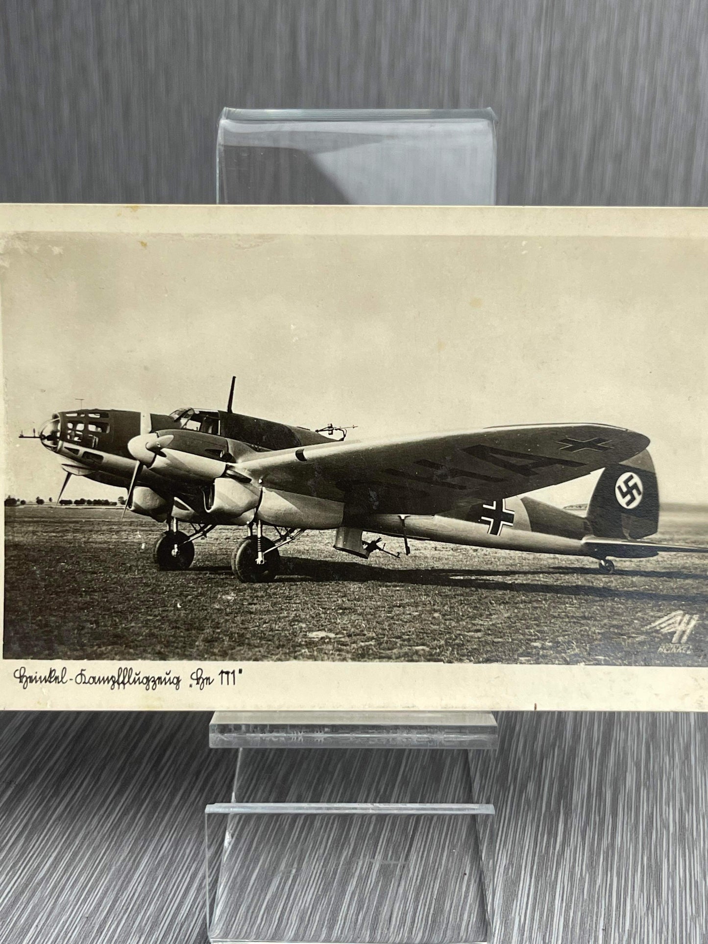 GERMAN WW2 HEINKEL HE111 MEDIUM BOMBER REAL PHOTO POSTACARD (RPPC)