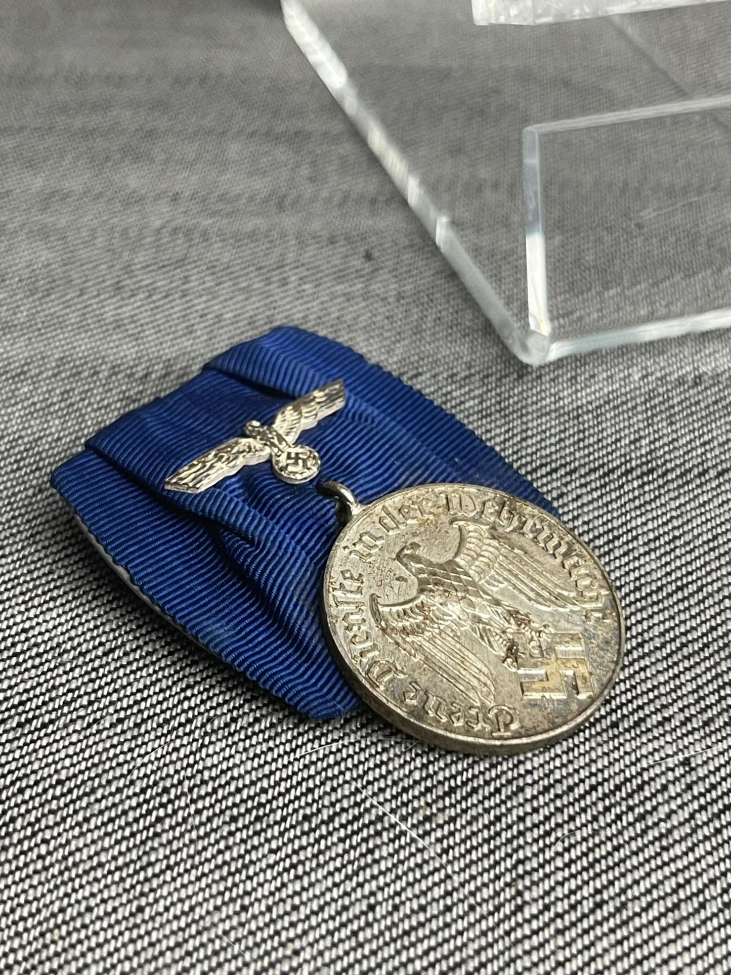 GERMAN WW2 HEER 4 YEAR FAITHFUL SERVICE MEDAL MOUNTED TYPE
