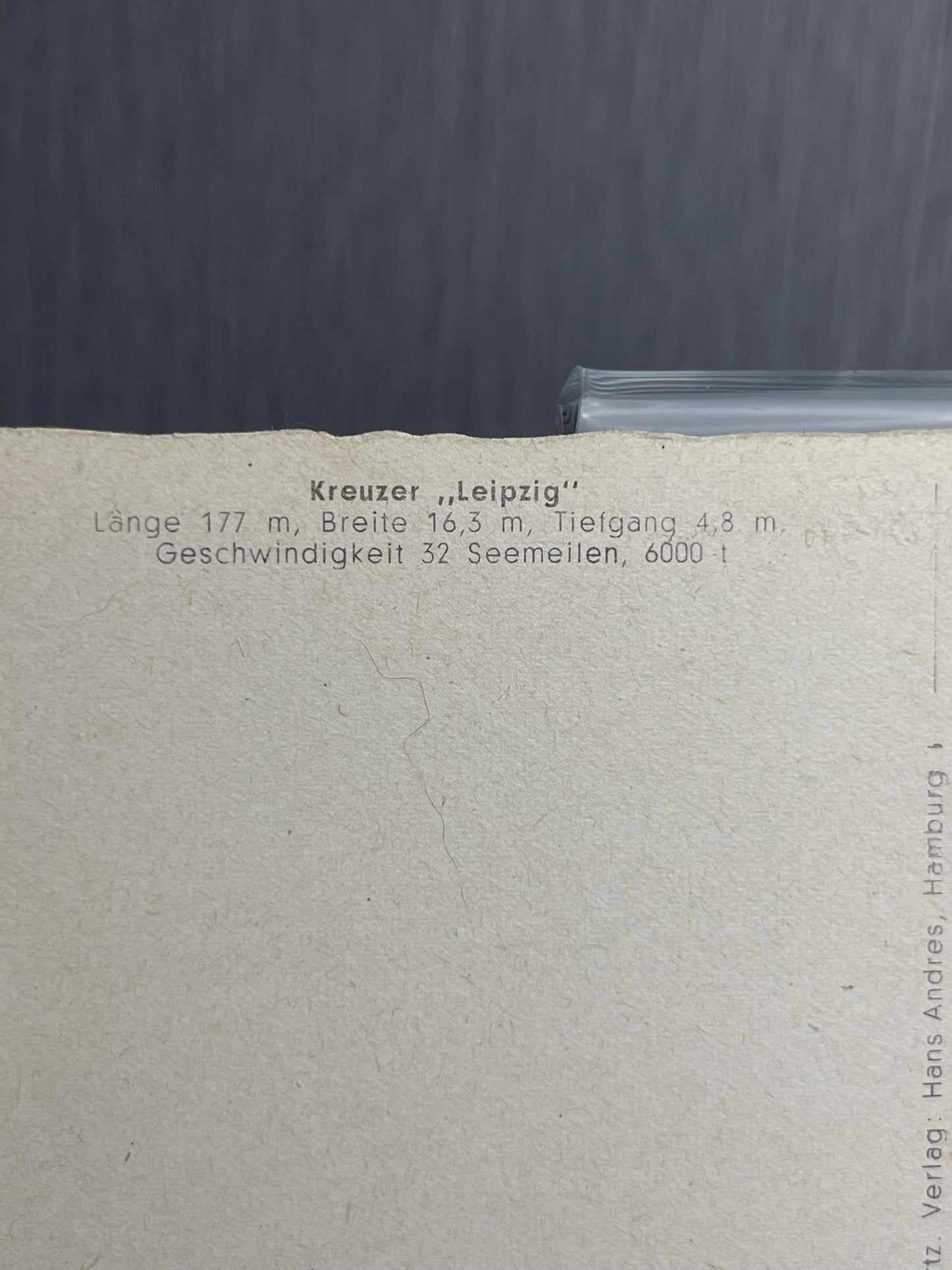 GERMAN WW2 CRUISER “LEIPZIG” POSTCARD