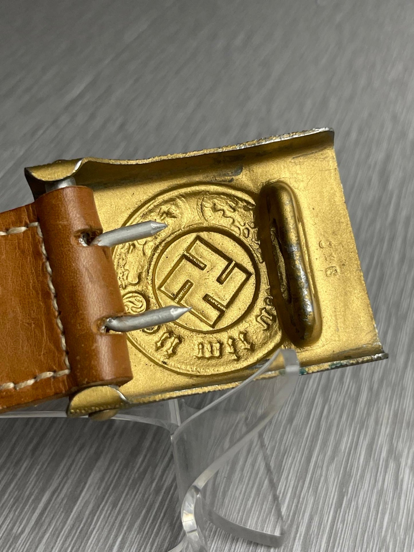 RARE GERMAN WW2 1937 WASSERSCHUTZPOLIZEI BELT BUCKLE BY DRANSFELD & CO.