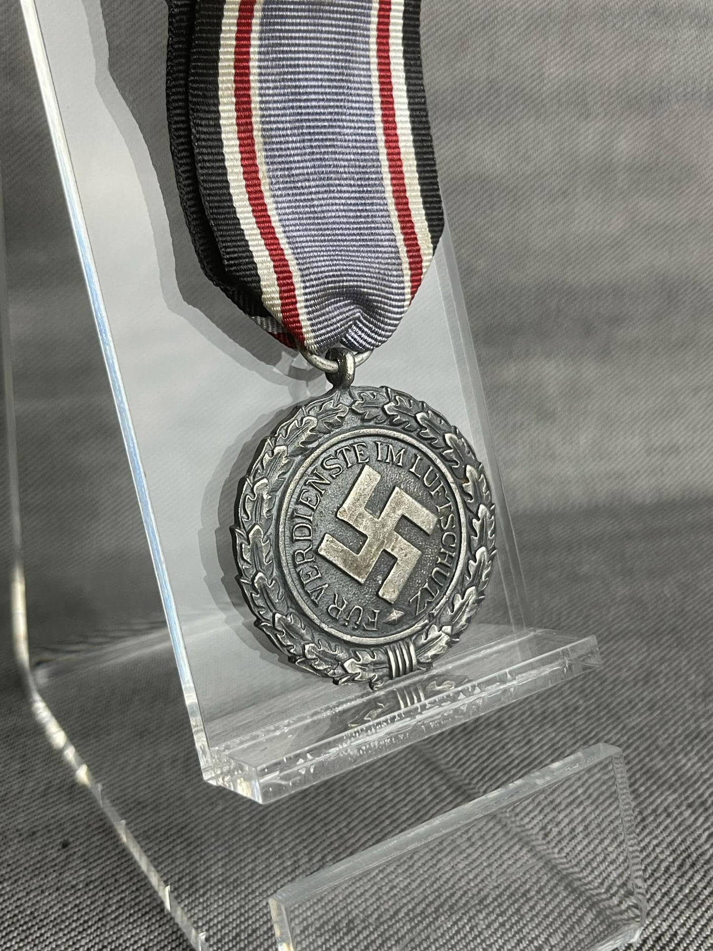 GERMAN WW2 REICHSLUFTSCHUTZBUND MEDAL SECOND CLASS W/ RIBBON