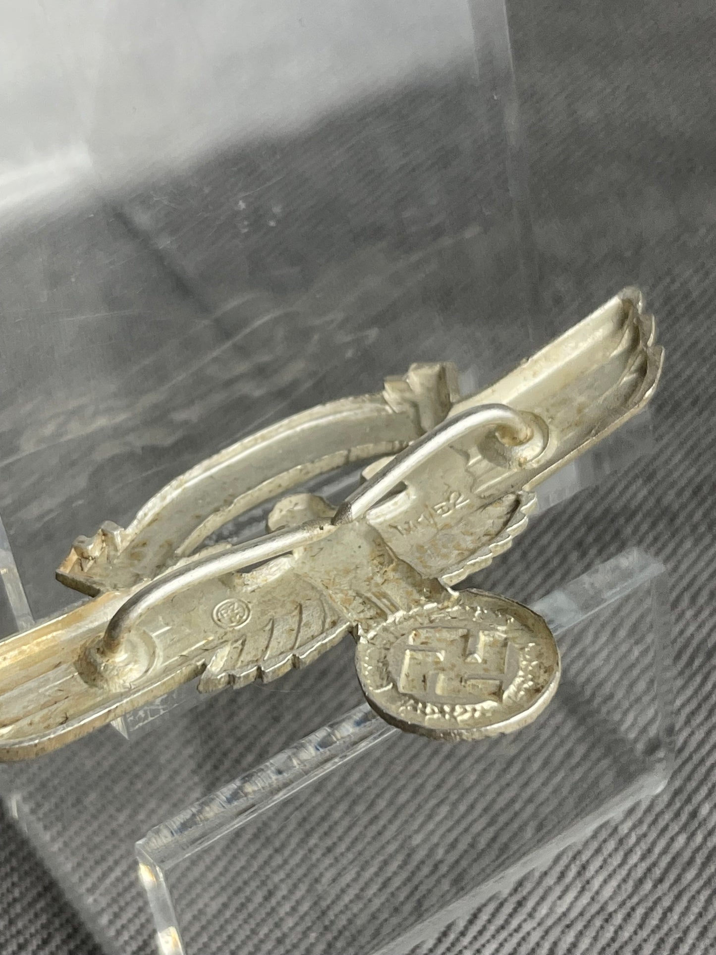 GERMAN WW2 NSKK KEPI/ VISOR EAGLE MARKED RZM M1/52