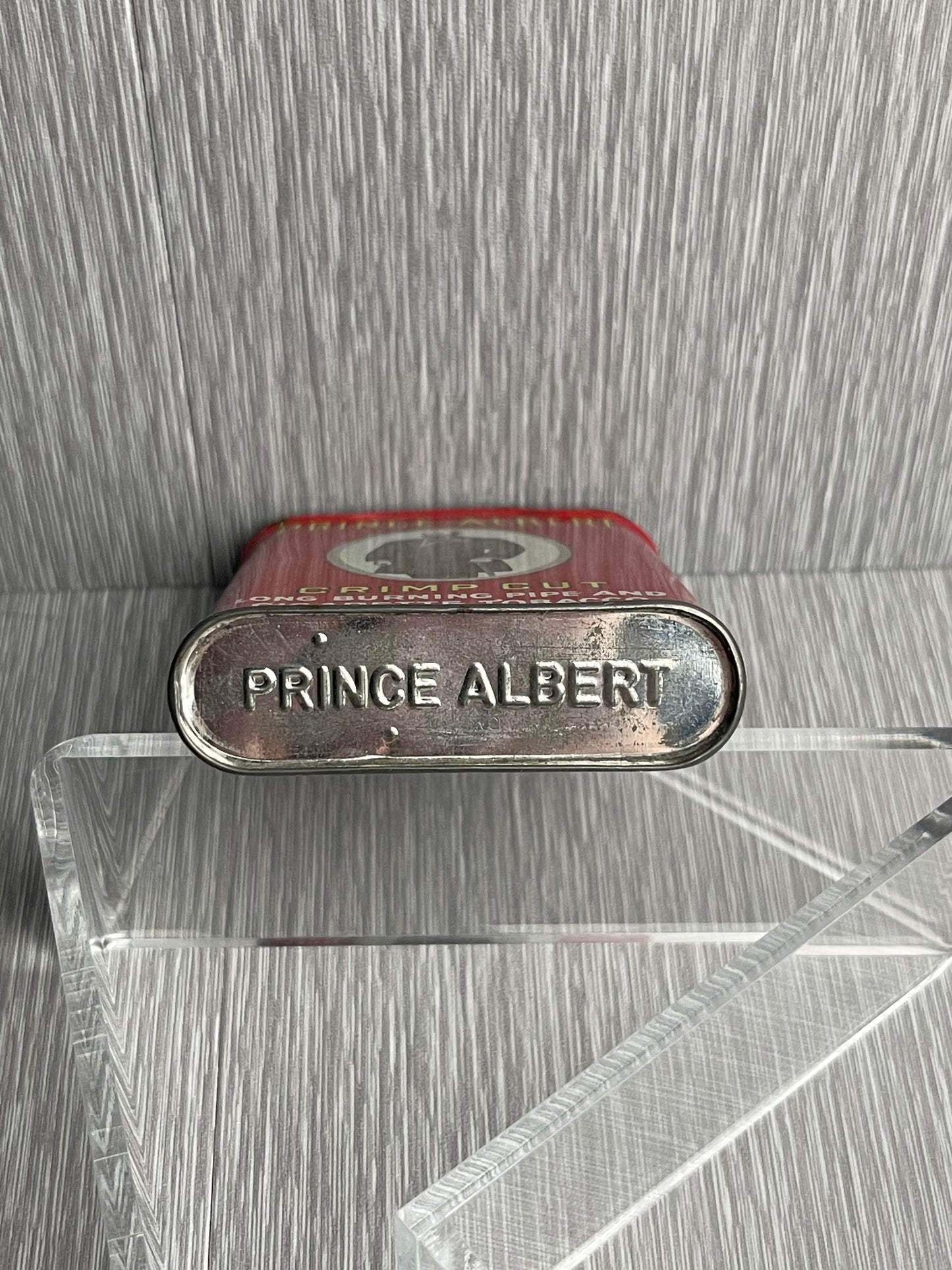 PRINCE ALBERT CRIMP CUT LONG BURNING PIPE & CIGARETTE TOBACCO IN ORIGINAL TIN MID 20TH CENTURY