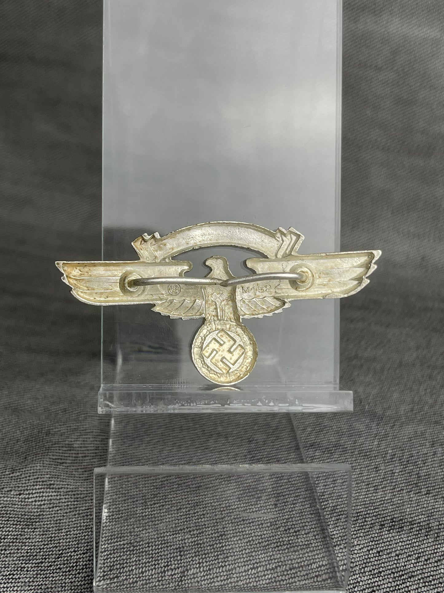 GERMAN WW2 NSKK KEPI/ VISOR EAGLE MARKED RZM M1/52