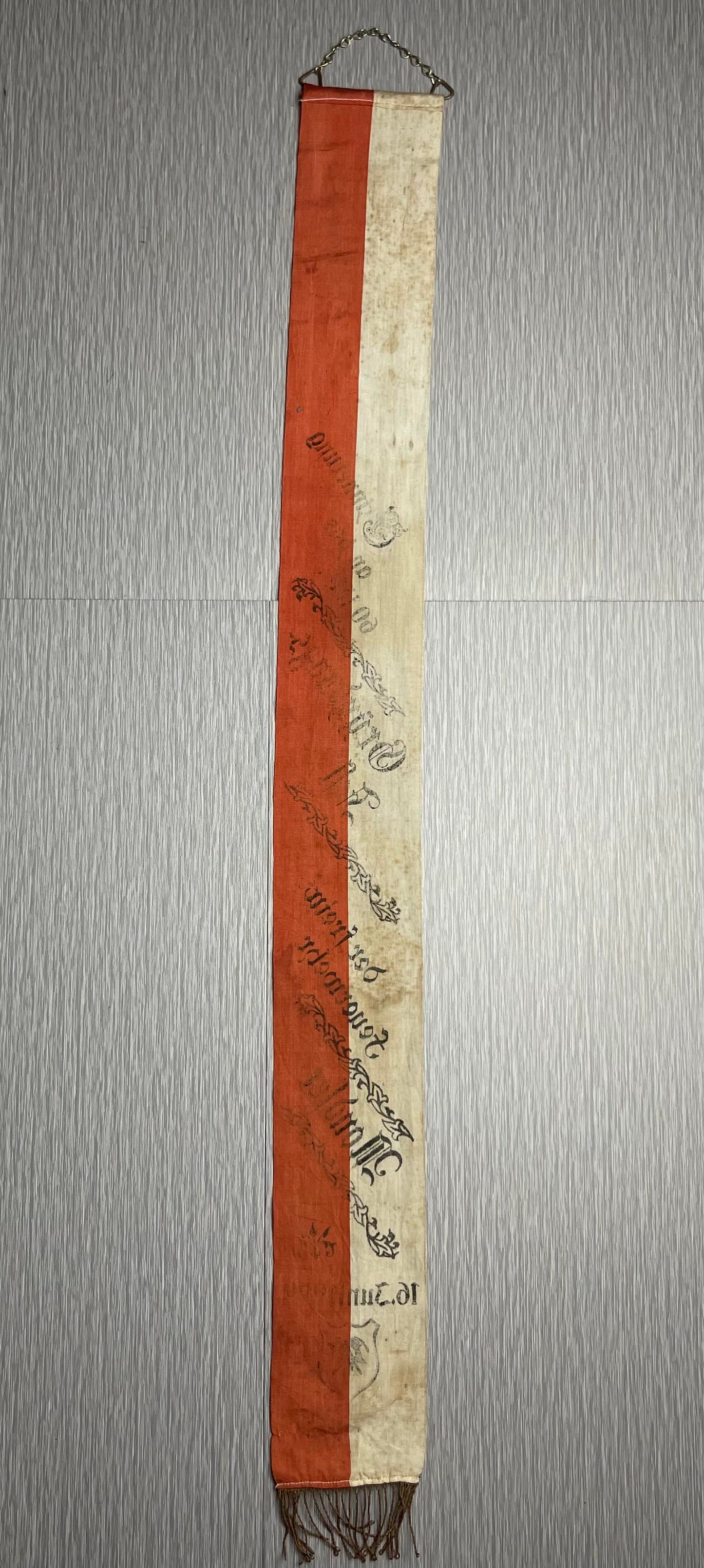GERMAN WW2 MONDSEE VOLUNTEER FIRE DEPARTMENT 60TH ANNIVERSARY 1929 FLAG/BANNER