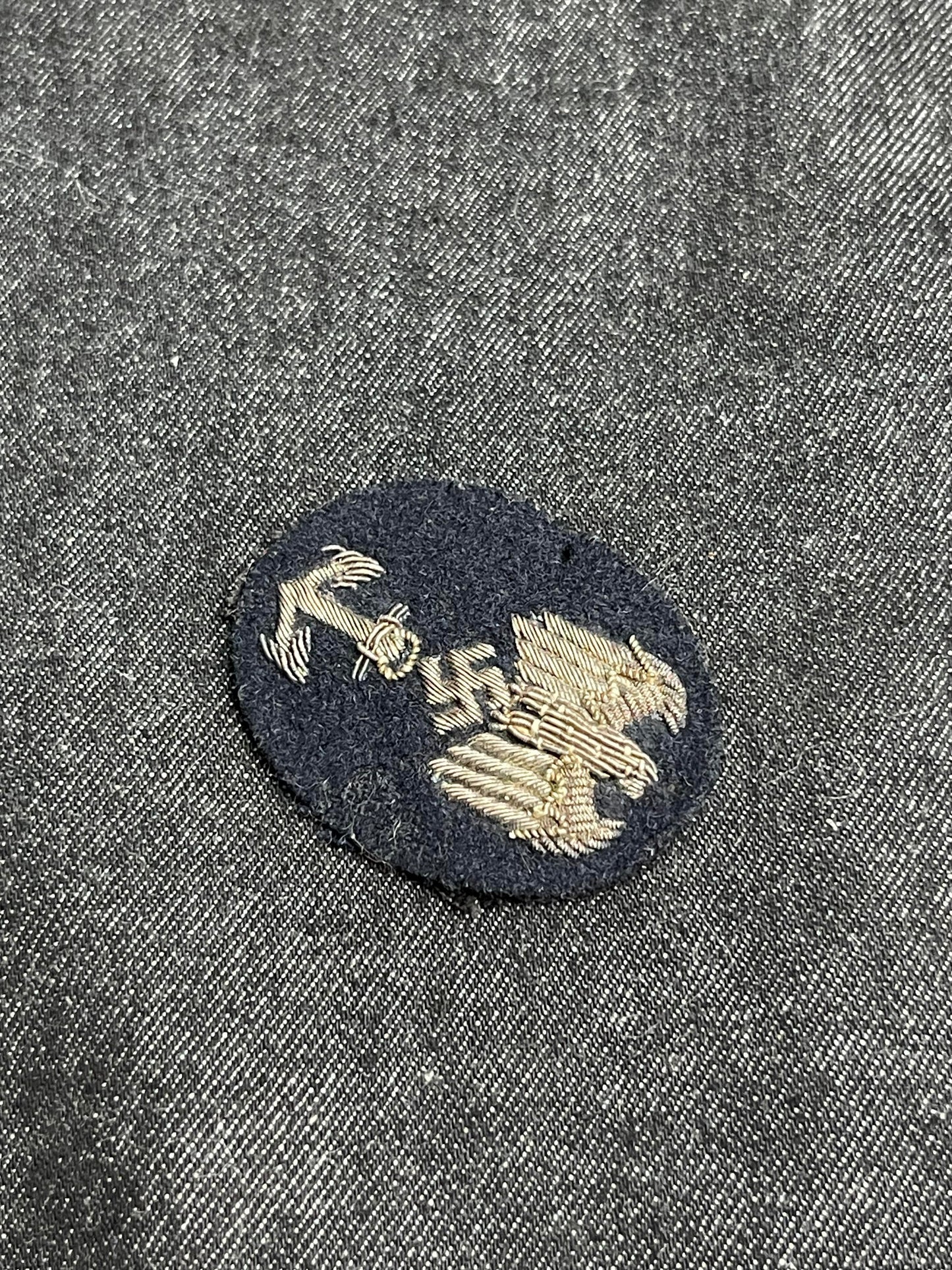 RARE GERMAN WW2 KRIEGSMARINE BEAMTE SHIP PILOT SLEEVE BADGE IN BULLION