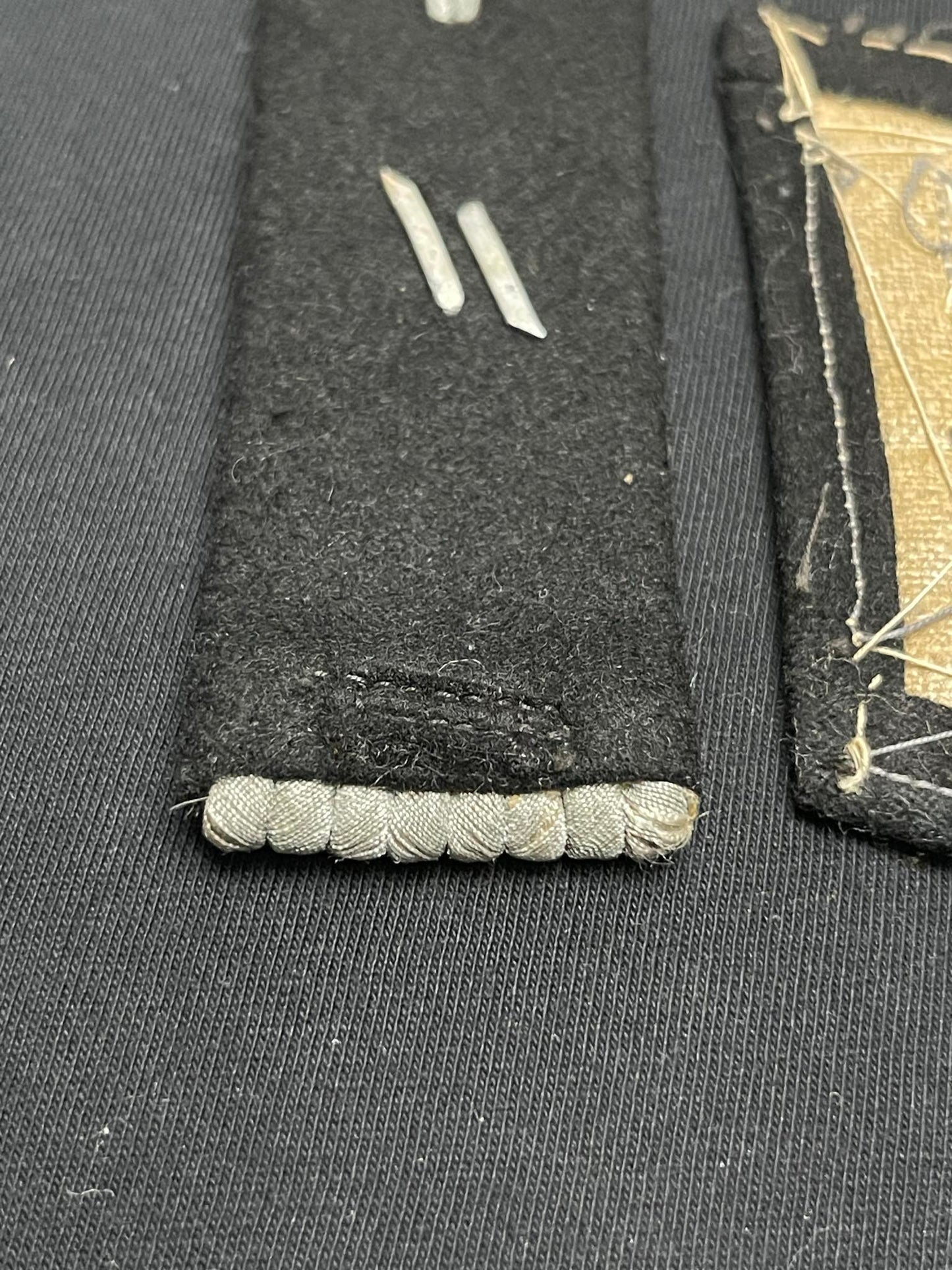 GERMAN WW2 HEER 8TH ENGINEER REGIMENT LIEUTENANT'S SHOULDER BOARD & COLLAR TAB LOT