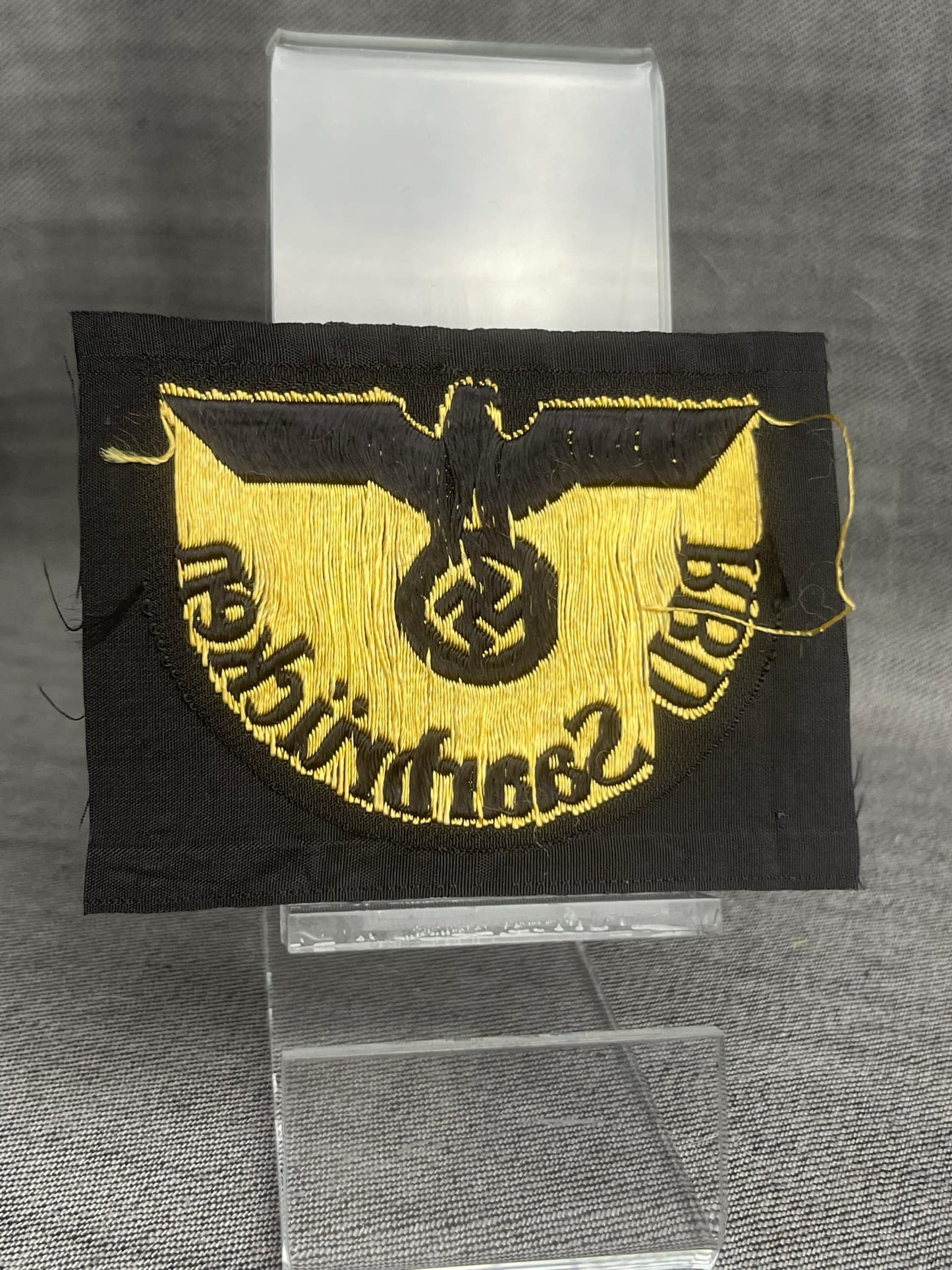 GERMAN WW2 DEUTSCHE REICHSBAHN SAARBRUCKEN SLEEVE EAGLE PATCH