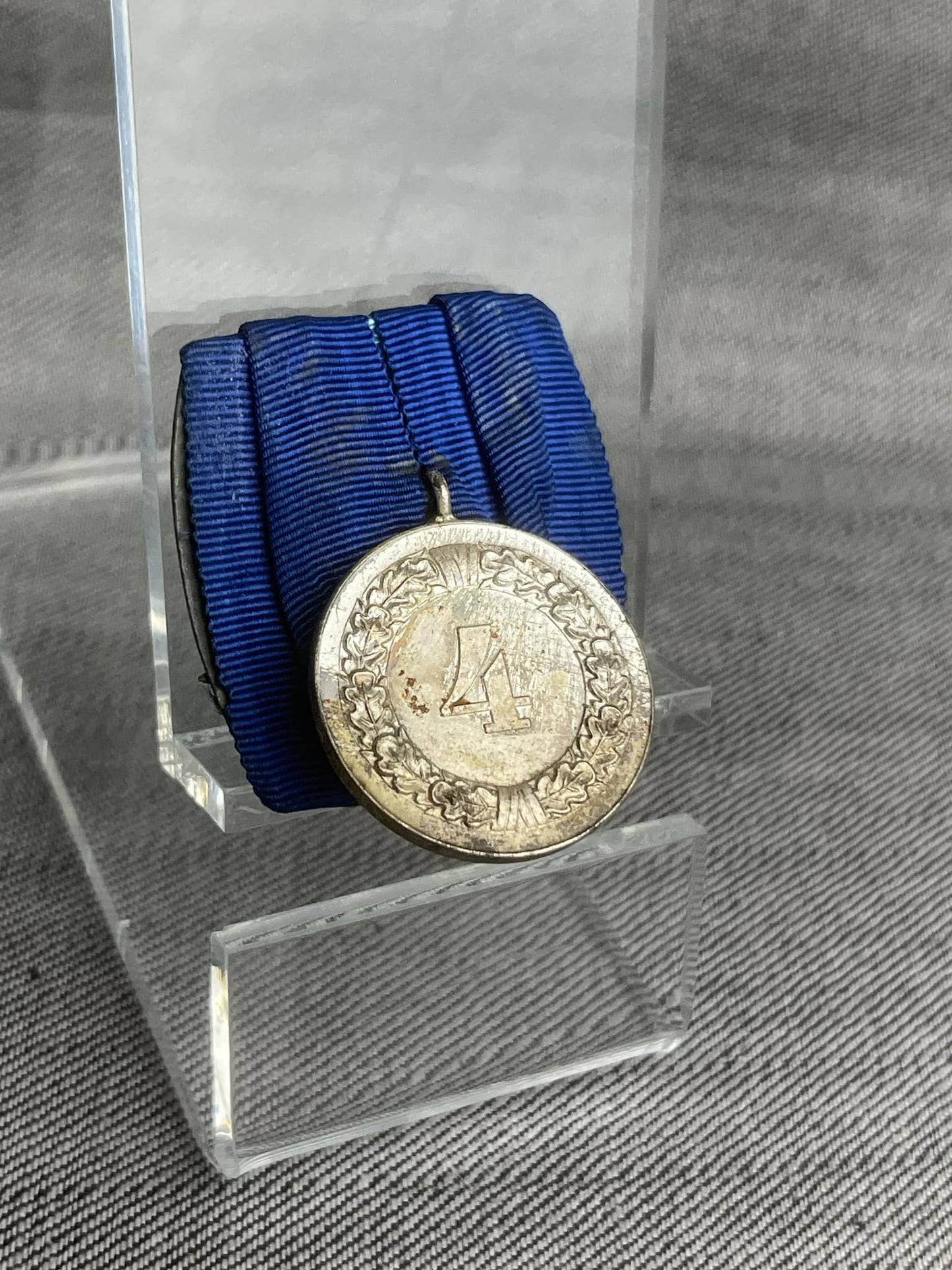 GERMAN WW2 HEER 4 YEAR FAITHFUL SERVICE MEDAL MOUNTED TYPE