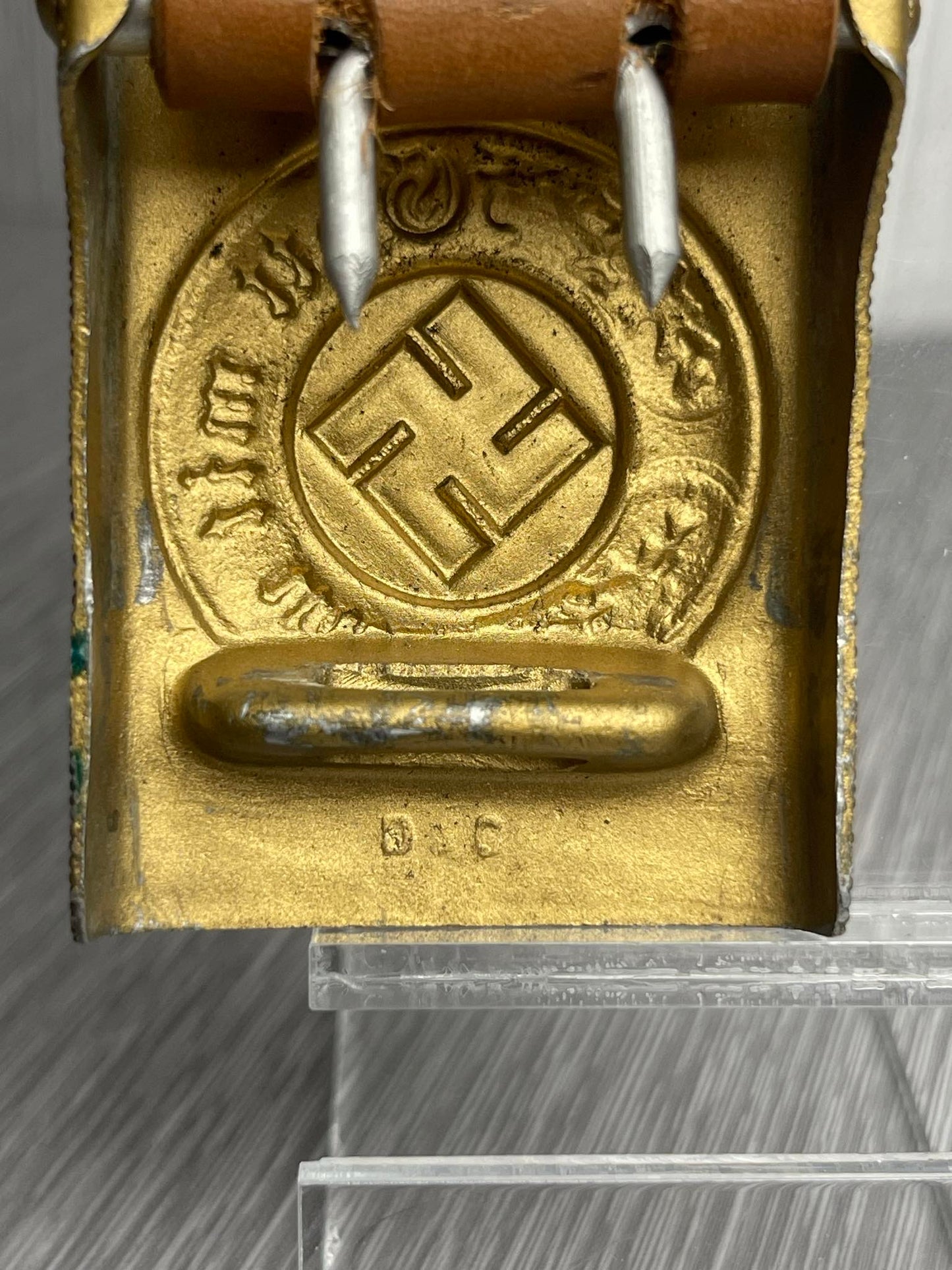 RARE GERMAN WW2 1937 WASSERSCHUTZPOLIZEI BELT BUCKLE BY DRANSFELD & CO.