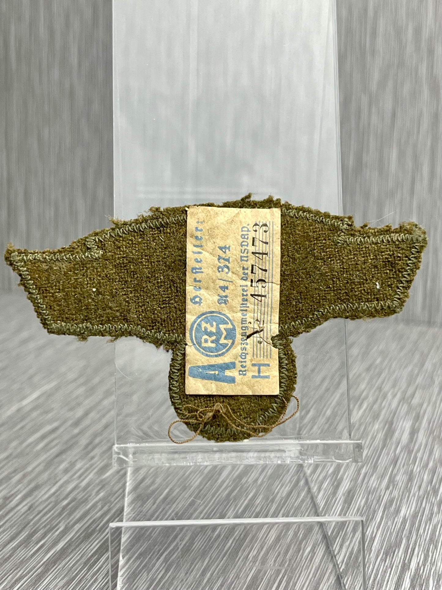 GERMAN WW2 NSKK BEVO FLATWIRE BREAST EAGLE W/ RZM TAG