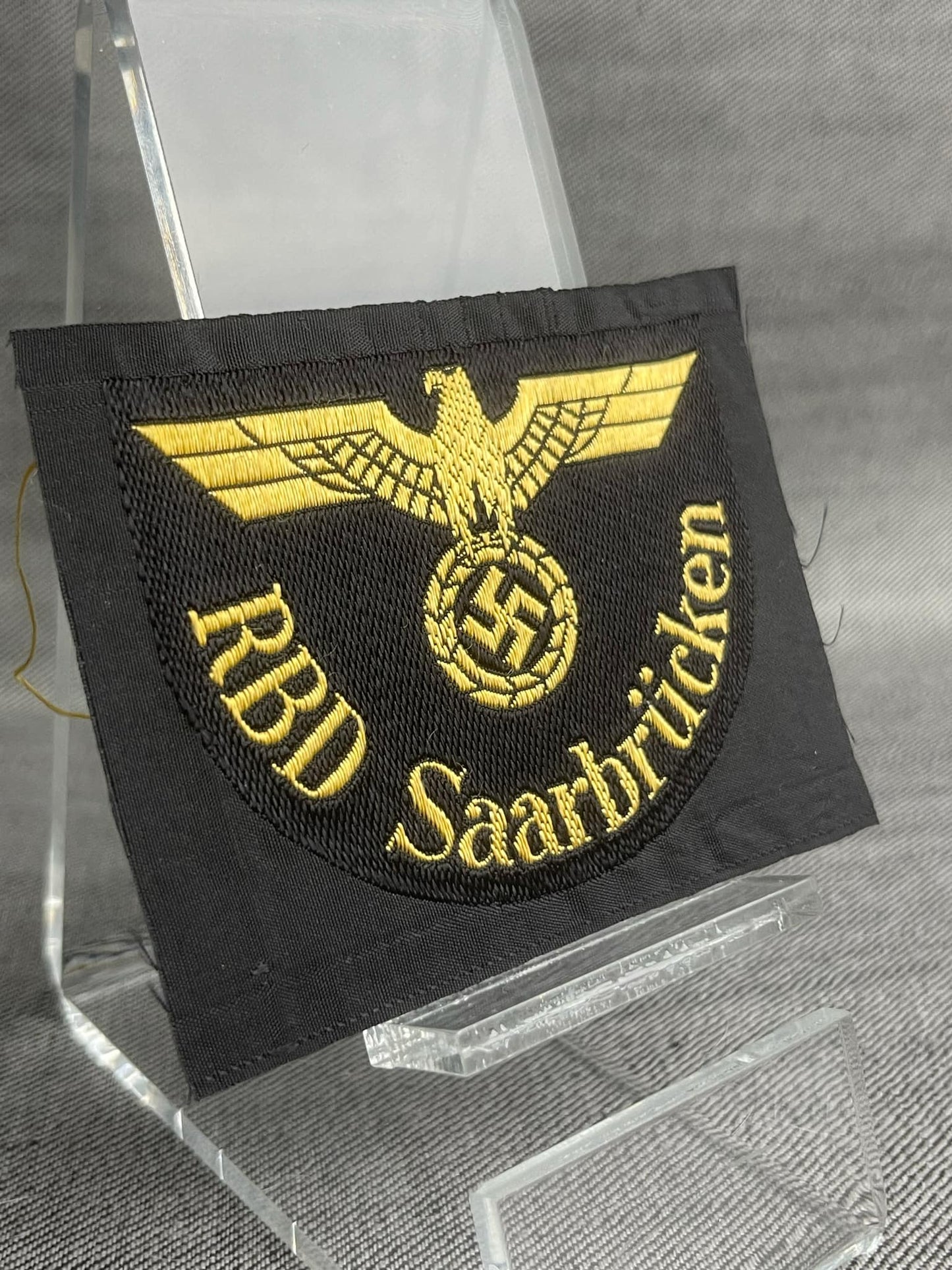 GERMAN WW2 DEUTSCHE REICHSBAHN SAARBRUCKEN SLEEVE EAGLE PATCH