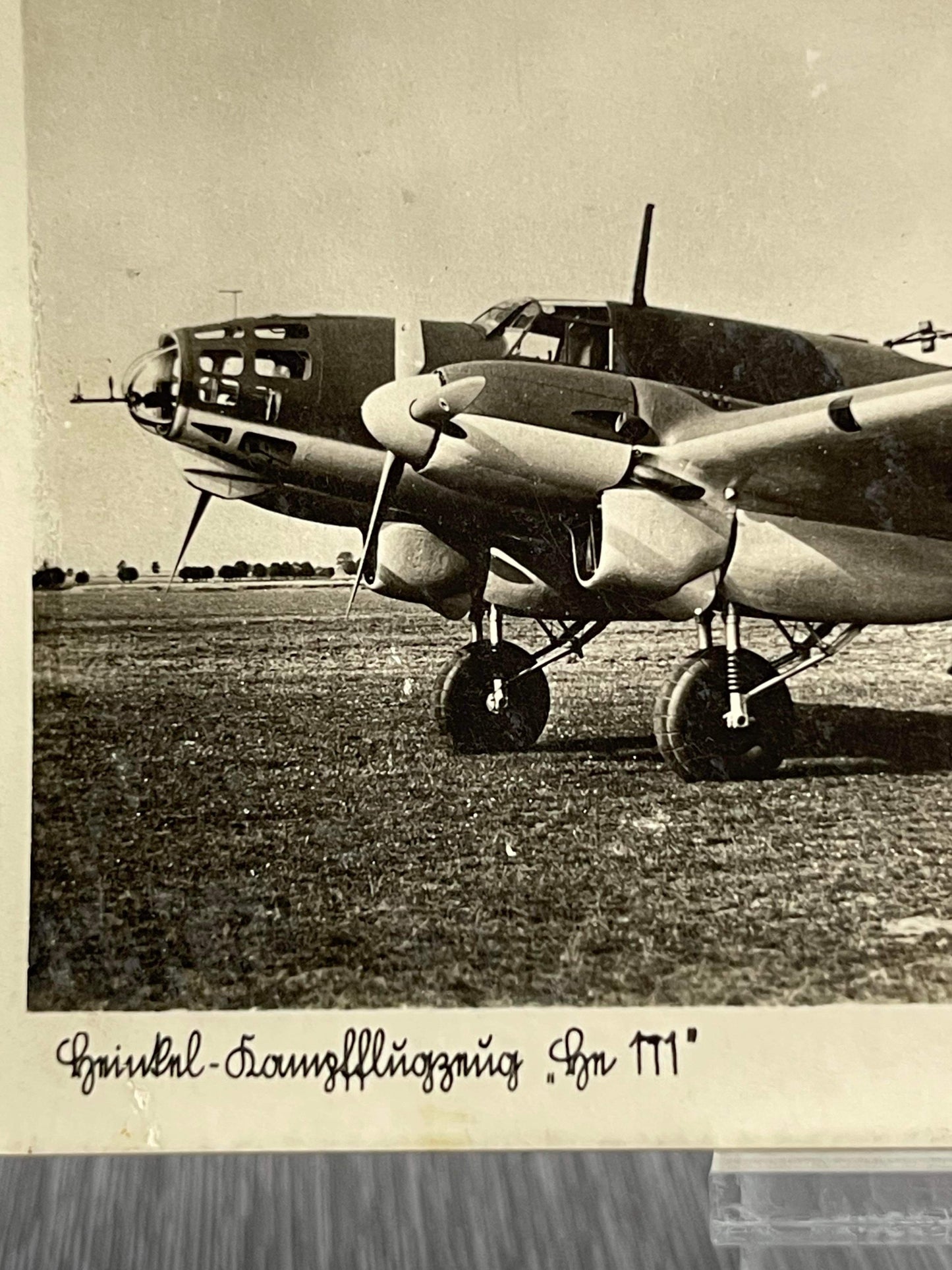 GERMAN WW2 HEINKEL HE111 MEDIUM BOMBER REAL PHOTO POSTACARD (RPPC)