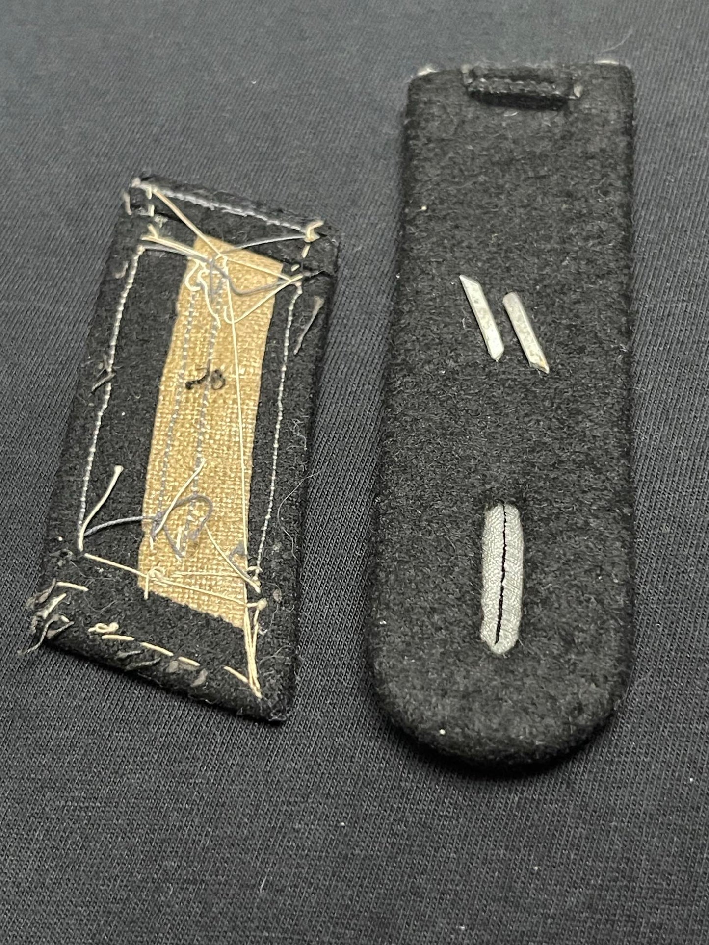 GERMAN WW2 HEER 8TH ENGINEER REGIMENT LIEUTENANT'S SHOULDER BOARD & COLLAR TAB LOT