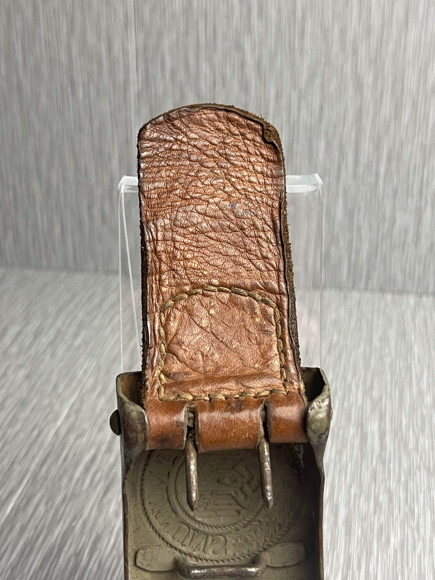 GERMAN WW2 HEER PAINTED STEEL BELT BUCKLE BY GEBBRÜDER SCHNEIDER, WIEN 1940