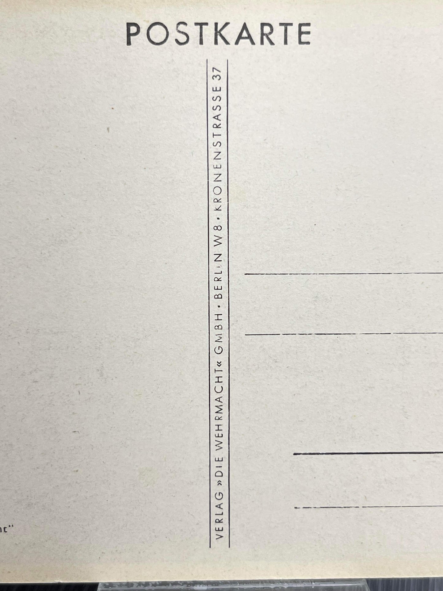 GERMAN WW2 KRIEGSMARINE "REIN-SCHIFF" POSTCARD "THE WEHRMACHT ARCHIVES"