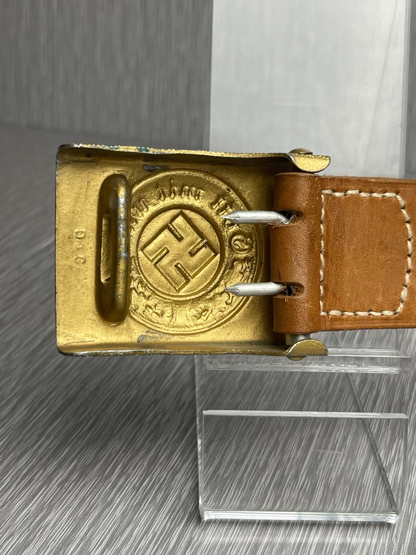 RARE GERMAN WW2 1937 WASSERSCHUTZPOLIZEI BELT BUCKLE BY DRANSFELD & CO.