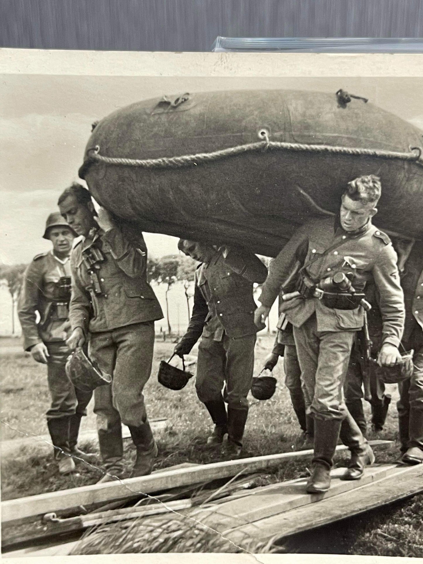 GERMAN WW2 WAFFEN-SS IN TRAINING POSTCARD
