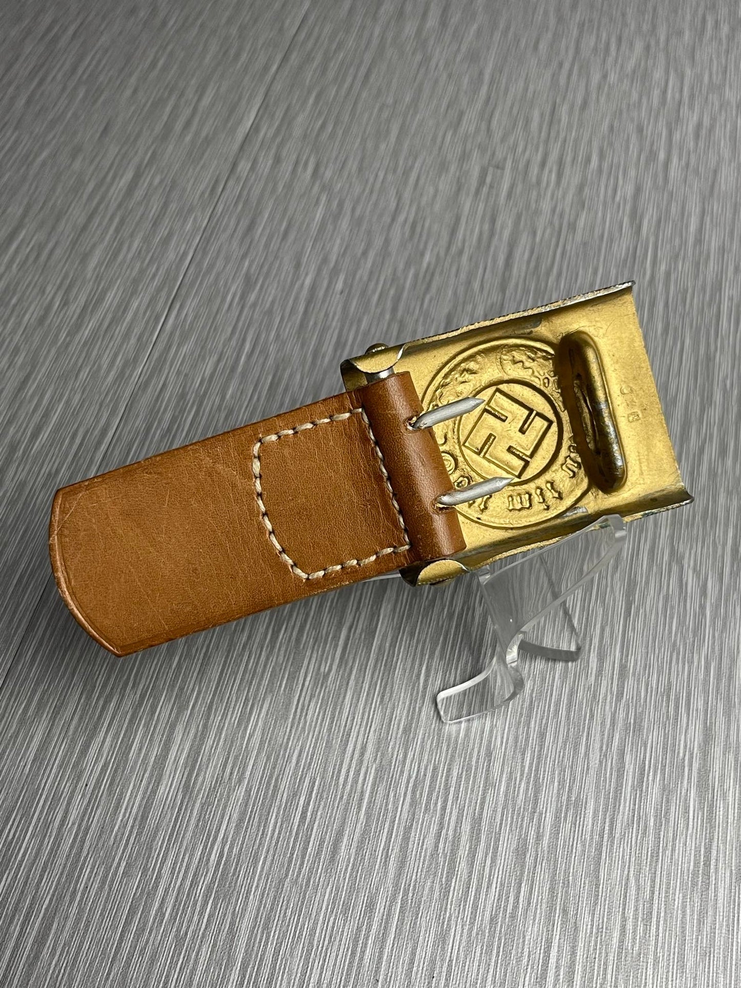 RARE GERMAN WW2 1937 WASSERSCHUTZPOLIZEI BELT BUCKLE BY DRANSFELD & CO.