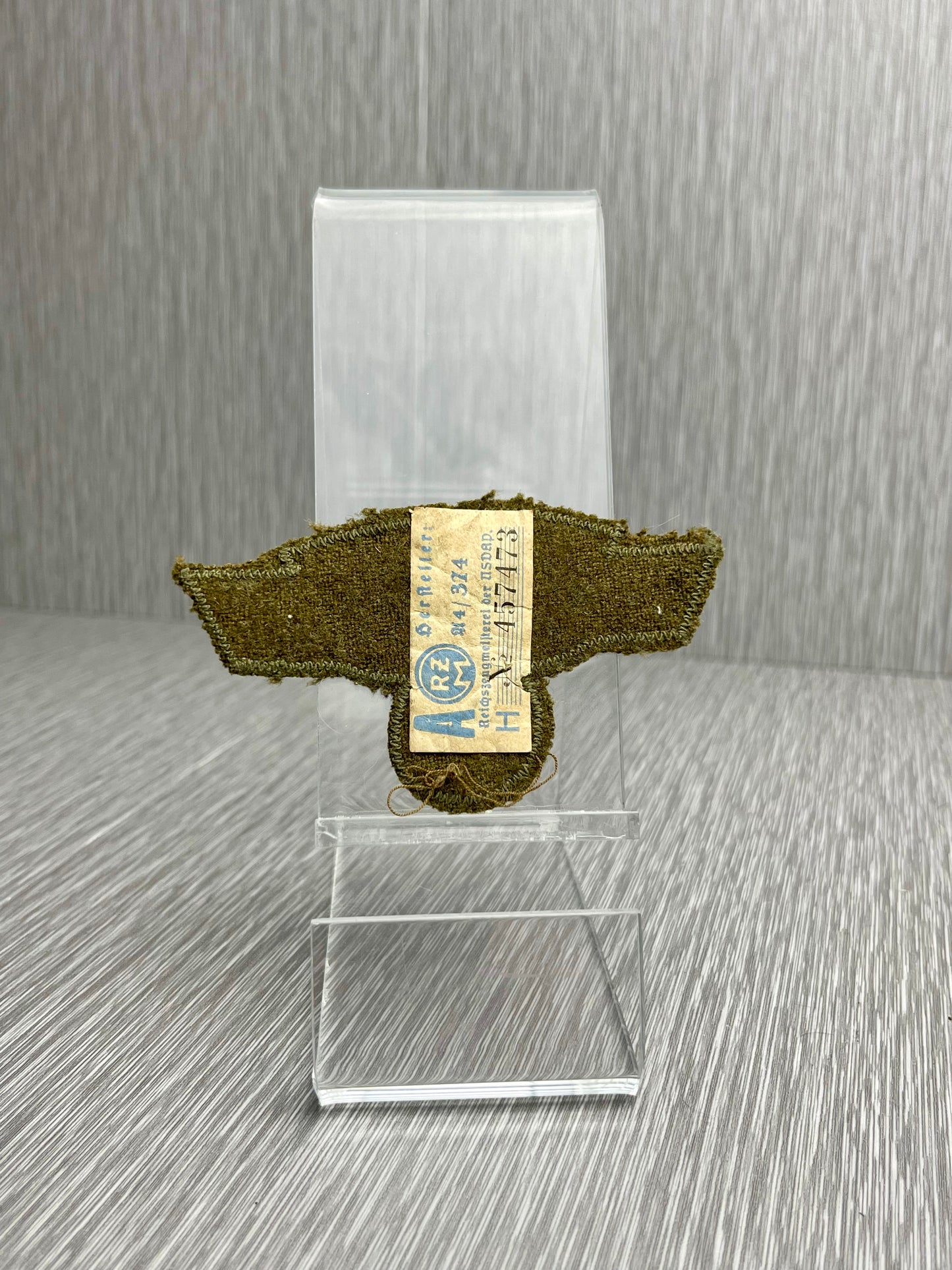 GERMAN WW2 NSKK BEVO FLATWIRE BREAST EAGLE W/ RZM TAG