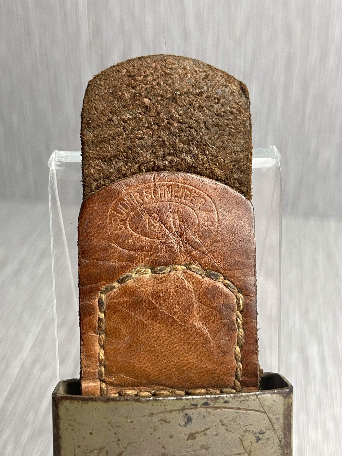 GERMAN WW2 HEER PAINTED STEEL BELT BUCKLE BY GEBBRÜDER SCHNEIDER, WIEN 1940
