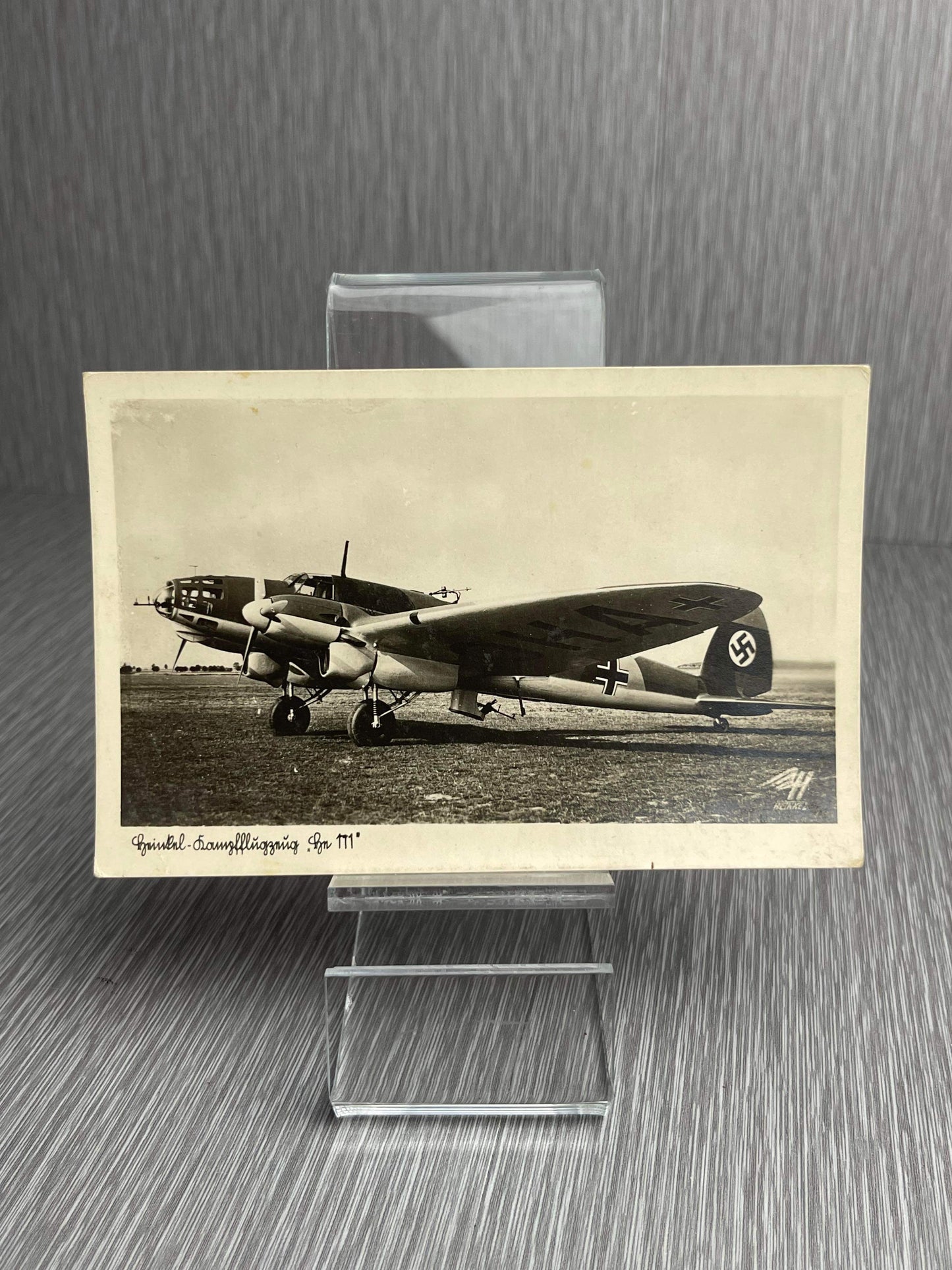 GERMAN WW2 HEINKEL HE111 MEDIUM BOMBER REAL PHOTO POSTACARD (RPPC)