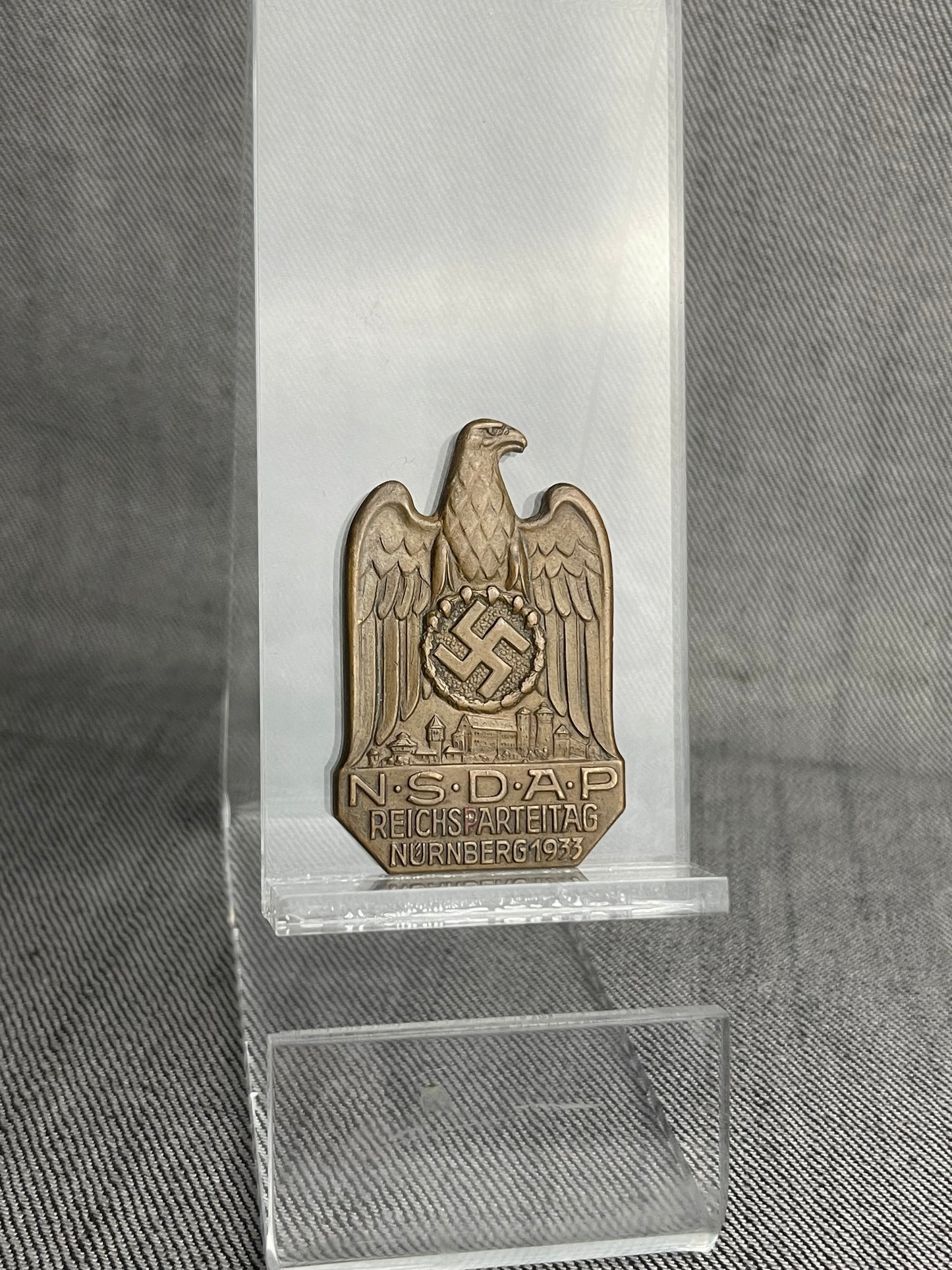 GERMAN WW2 1933 NSDAP REICHSPARTEITAG NURNBERG BADGE