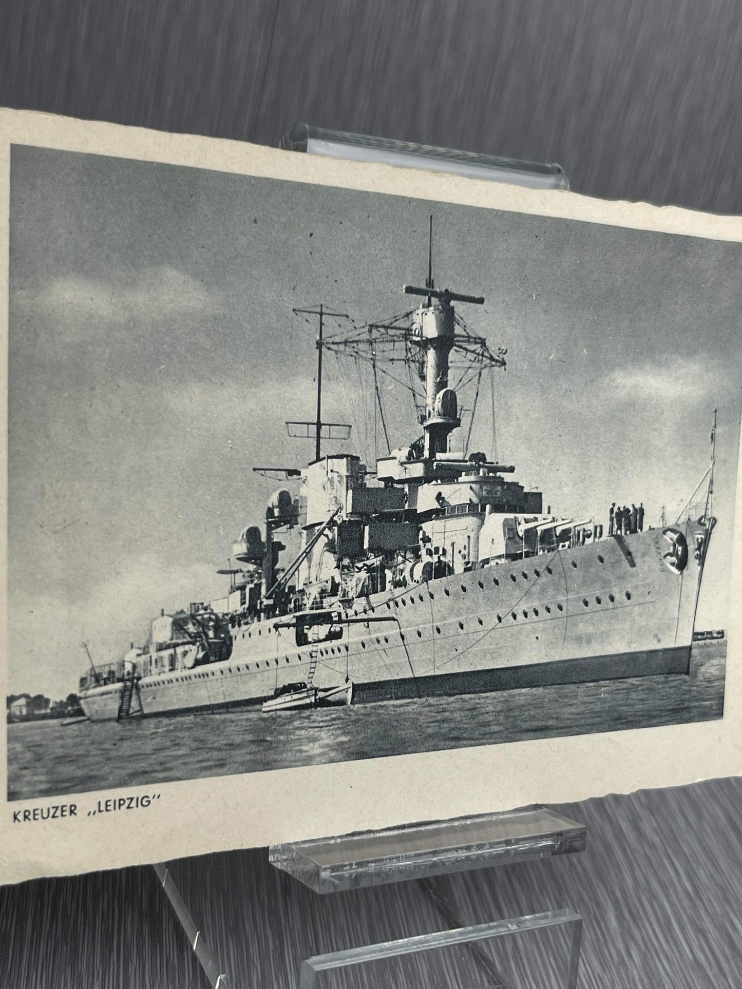 GERMAN WW2 CRUISER “LEIPZIG” POSTCARD