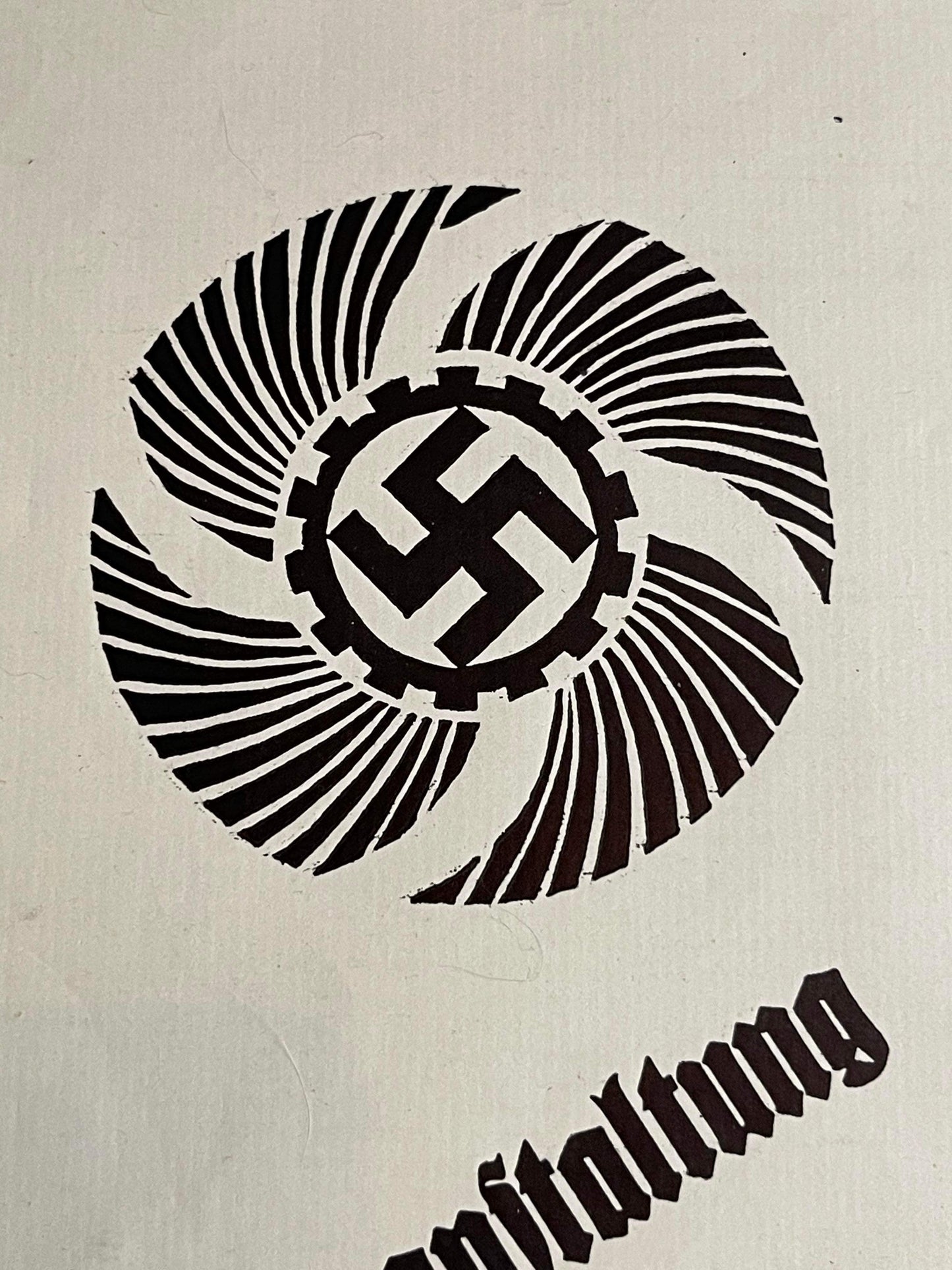 GERMAN WW2 1941 KDF NS COMMUNITY 'NATIONAL EDUCATION CENTER' POSTER ADVERTISING LECTURE & COMEDY SHOW AT CASINO HOTEL TRAPP