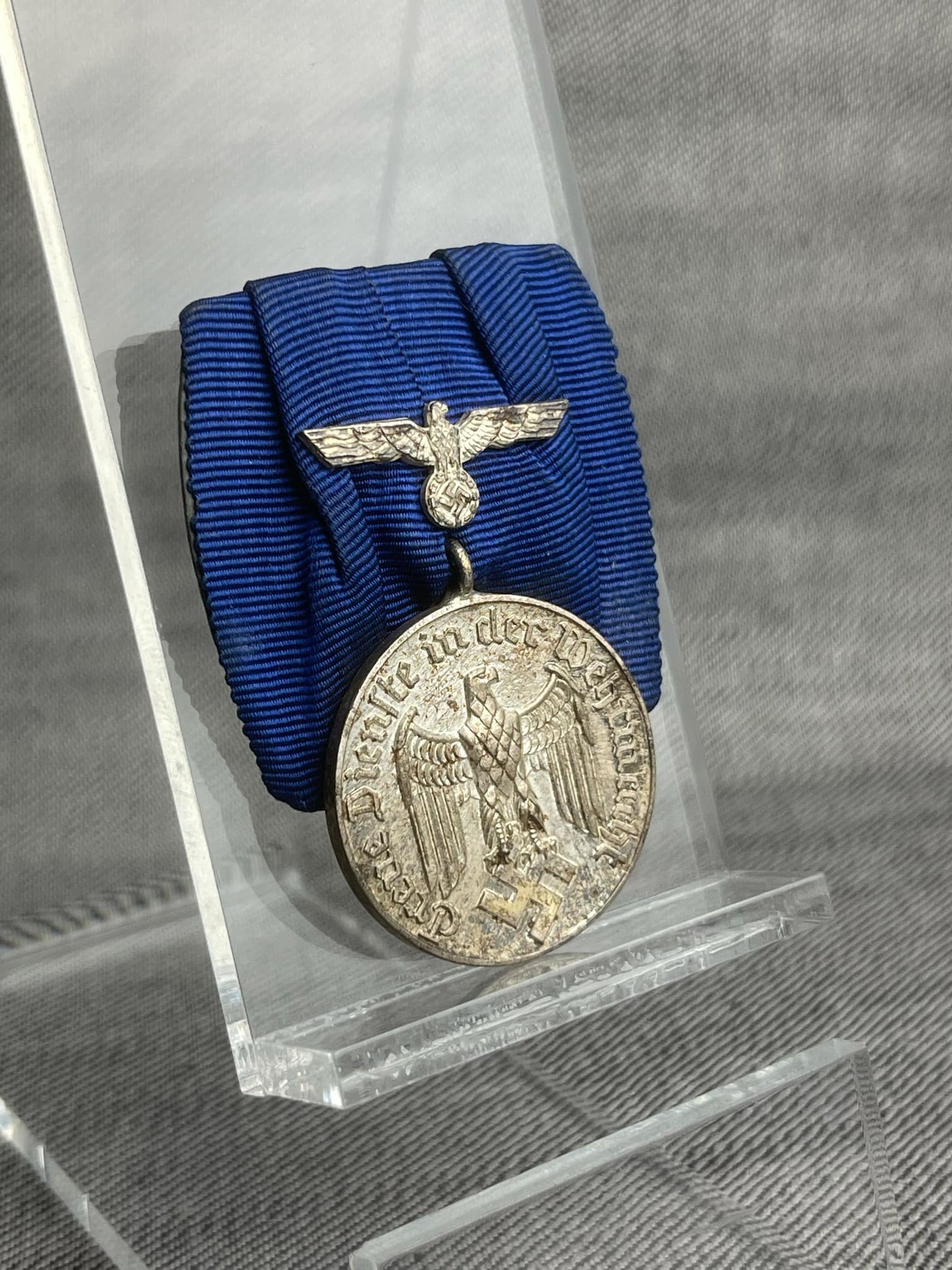 GERMAN WW2 HEER 4 YEAR FAITHFUL SERVICE MEDAL MOUNTED TYPE