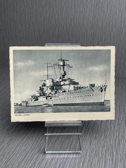 GERMAN WW2 CRUISER “LEIPZIG” POSTCARD