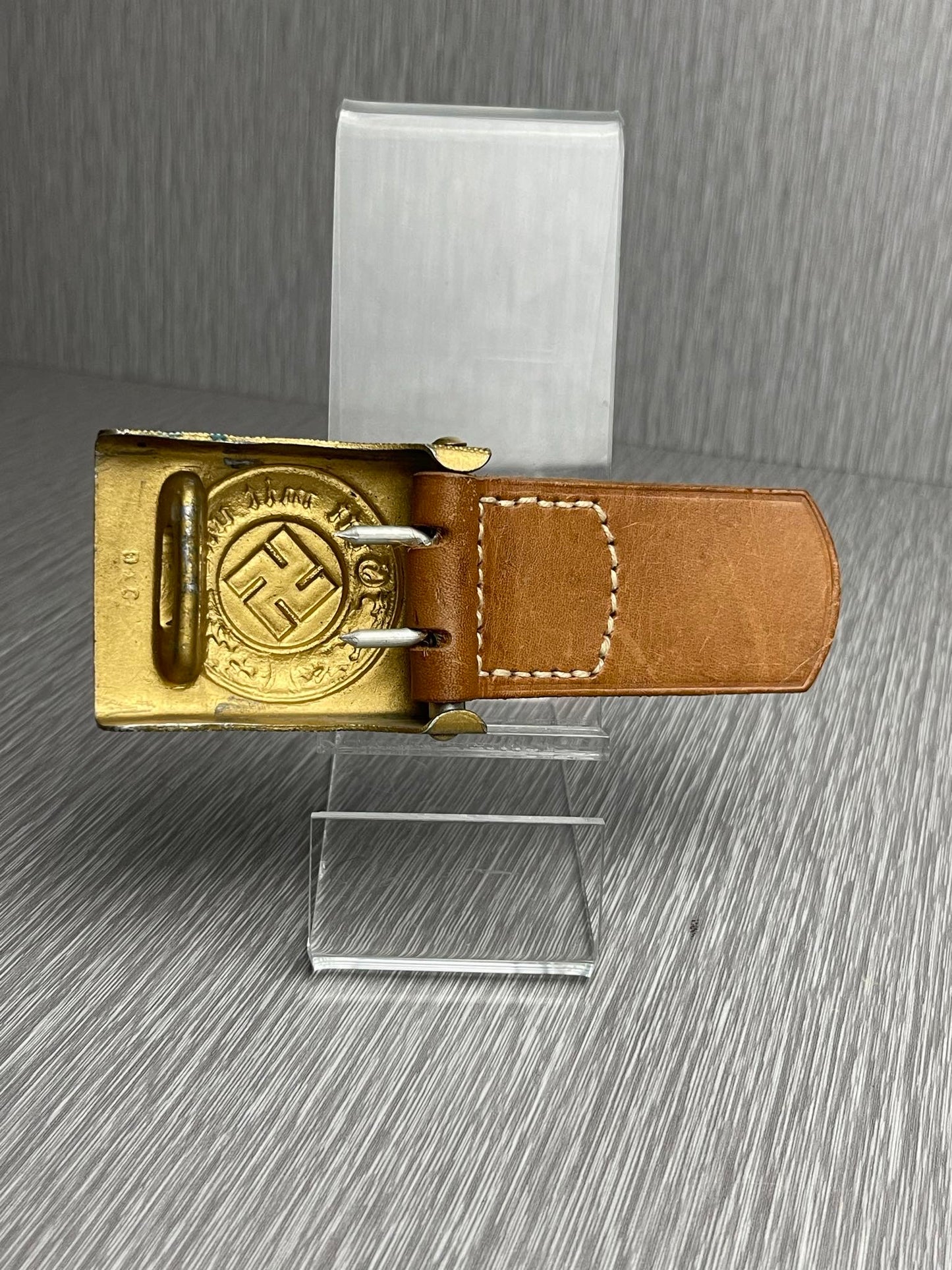 RARE GERMAN WW2 1937 WASSERSCHUTZPOLIZEI BELT BUCKLE BY DRANSFELD & CO.
