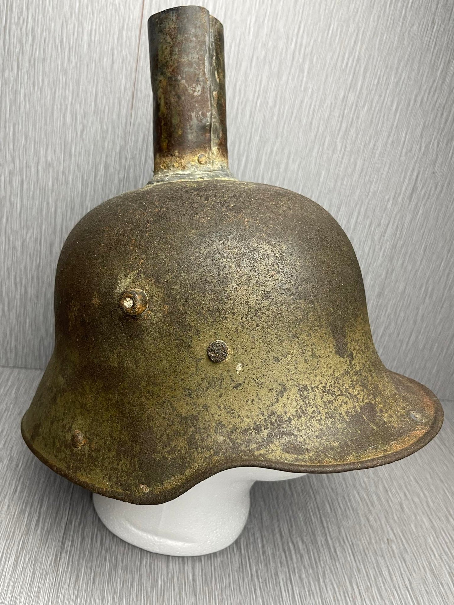 GERMAN WW1 M16 HELMET SIZE 66 INTERESTINGLY RE-PURPOSED