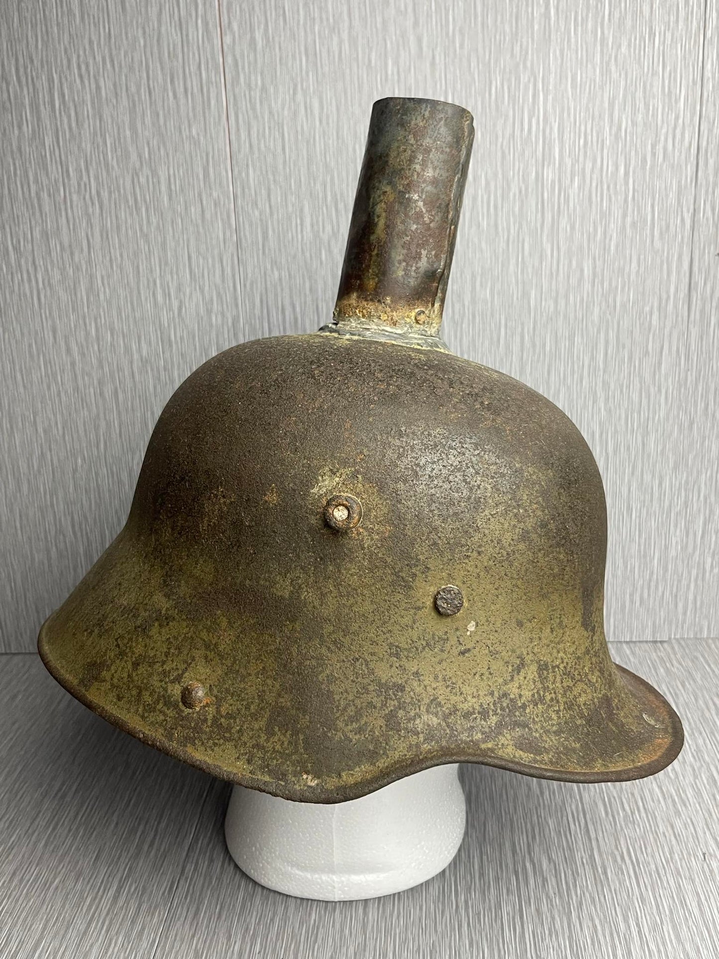 GERMAN WW1 M16 HELMET SIZE 66 INTERESTINGLY RE-PURPOSED