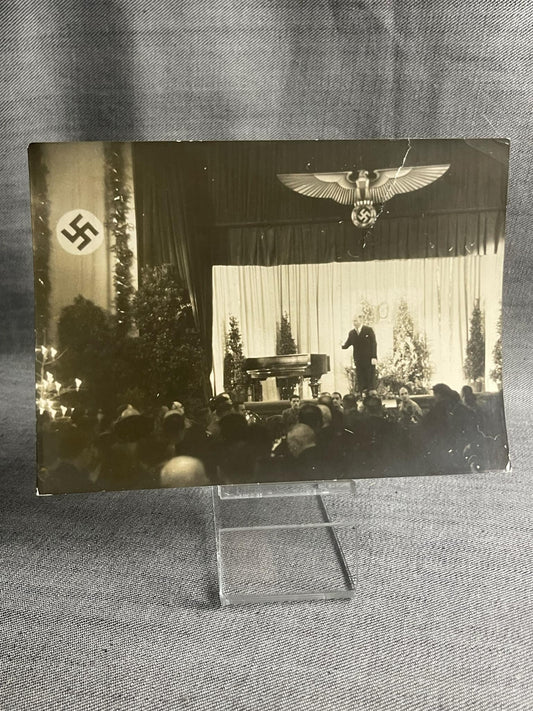 GERMAN WW2 NSDAP CHRISTMAS MEETING ORIGINAL PERIOD LARGE PHOTO