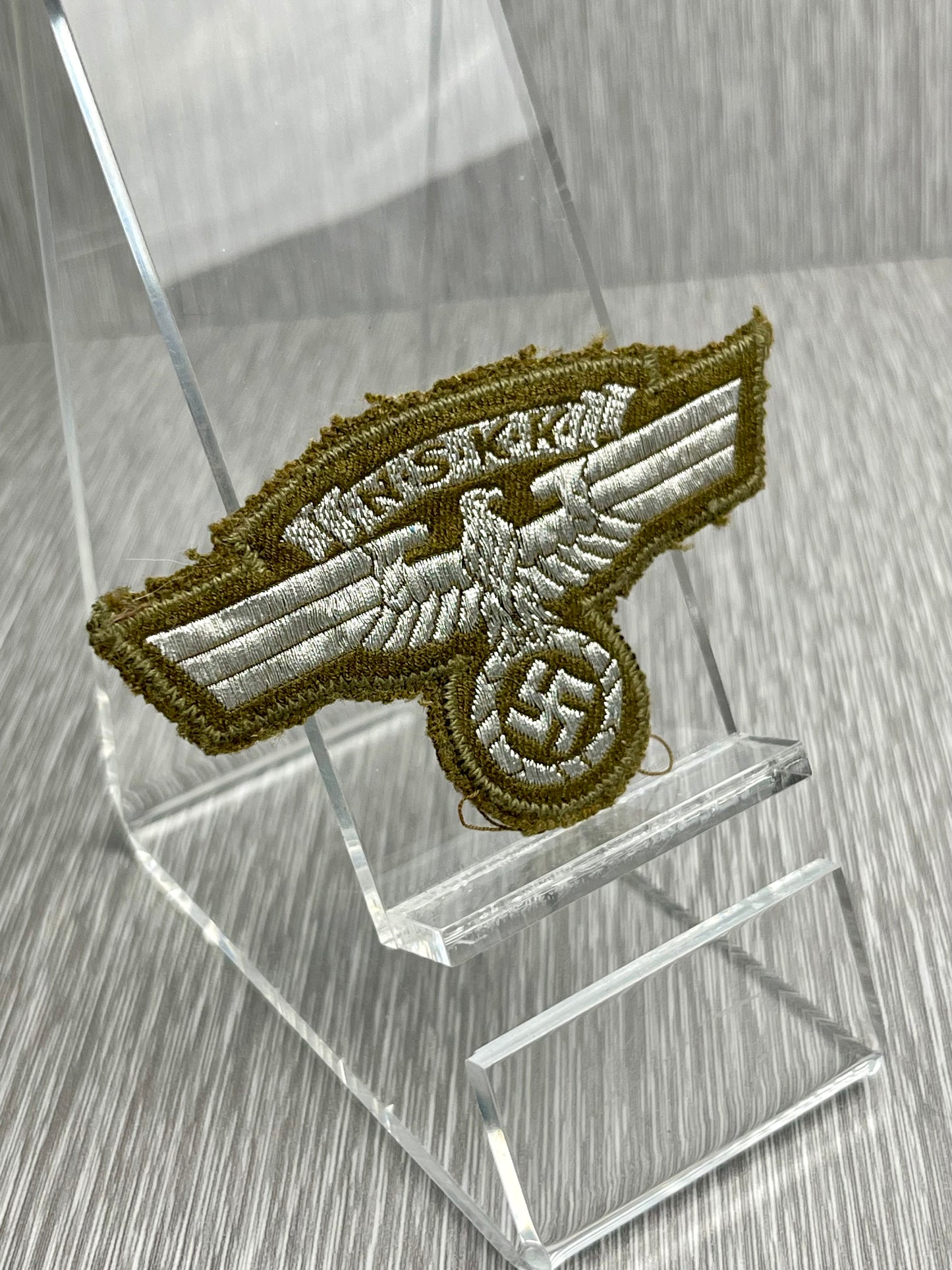 GERMAN WW2 NSKK BEVO FLATWIRE BREAST EAGLE W/ RZM TAG