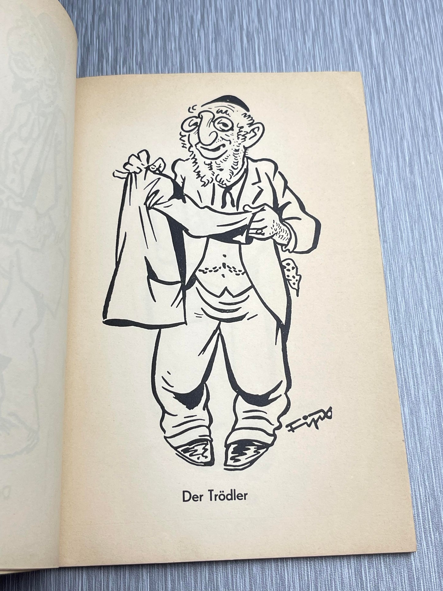 GERMAN WW2 1934 "JUDEN STELLEN SICH VOR" JULIUS STREICHER ANTI-JEWISH BOOK W/ "FIPS" CARTOONS