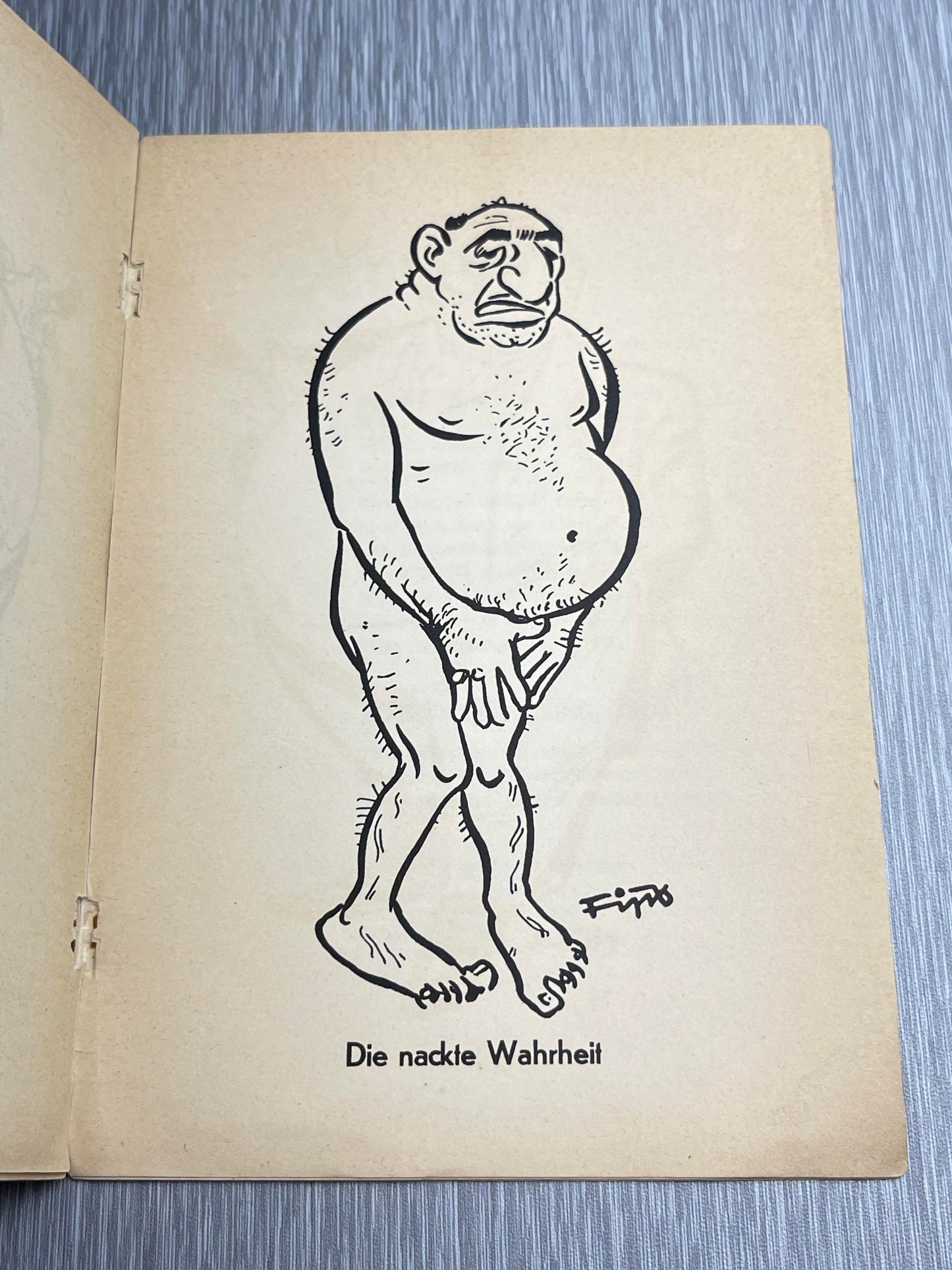 GERMAN WW2 1934 "JUDEN STELLEN SICH VOR" JULIUS STREICHER ANTI-JEWISH BOOK W/ "FIPS" CARTOONS