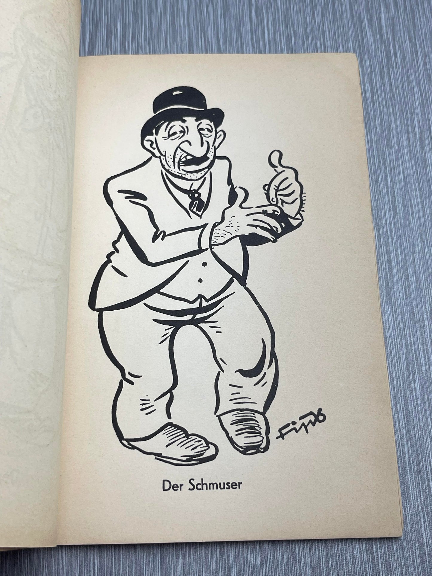 GERMAN WW2 1934 "JUDEN STELLEN SICH VOR" JULIUS STREICHER ANTI-JEWISH BOOK W/ "FIPS" CARTOONS