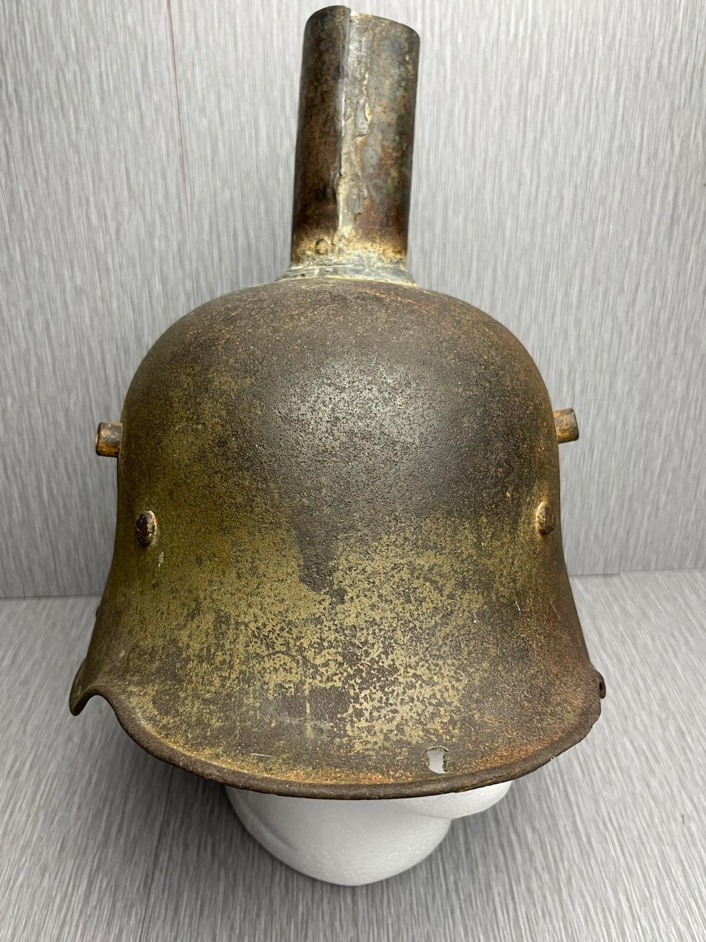 GERMAN WW1 M16 HELMET SIZE 66 INTERESTINGLY RE-PURPOSED