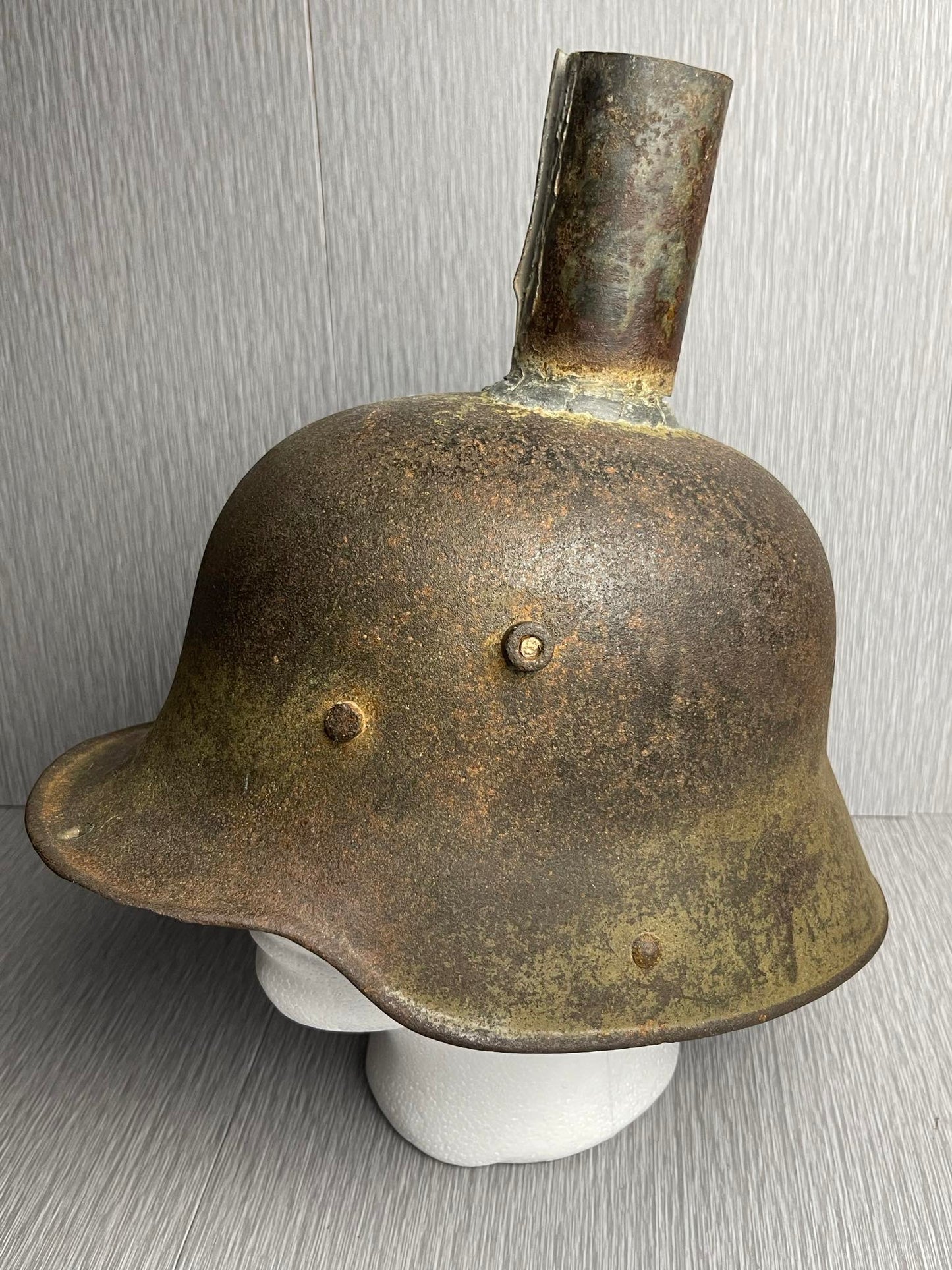 GERMAN WW1 M16 HELMET SIZE 66 INTERESTINGLY RE-PURPOSED