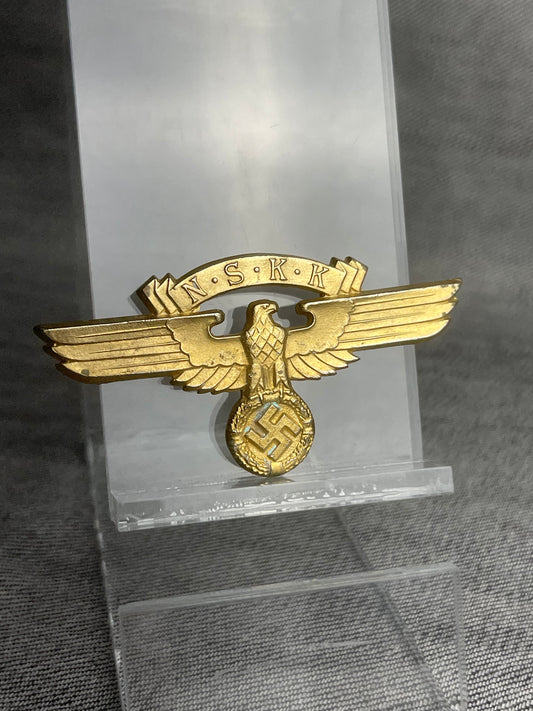 GERMAN WW2 NSKK MARINE KEPI / VISOR EAGLE RZM M1/52 RARE