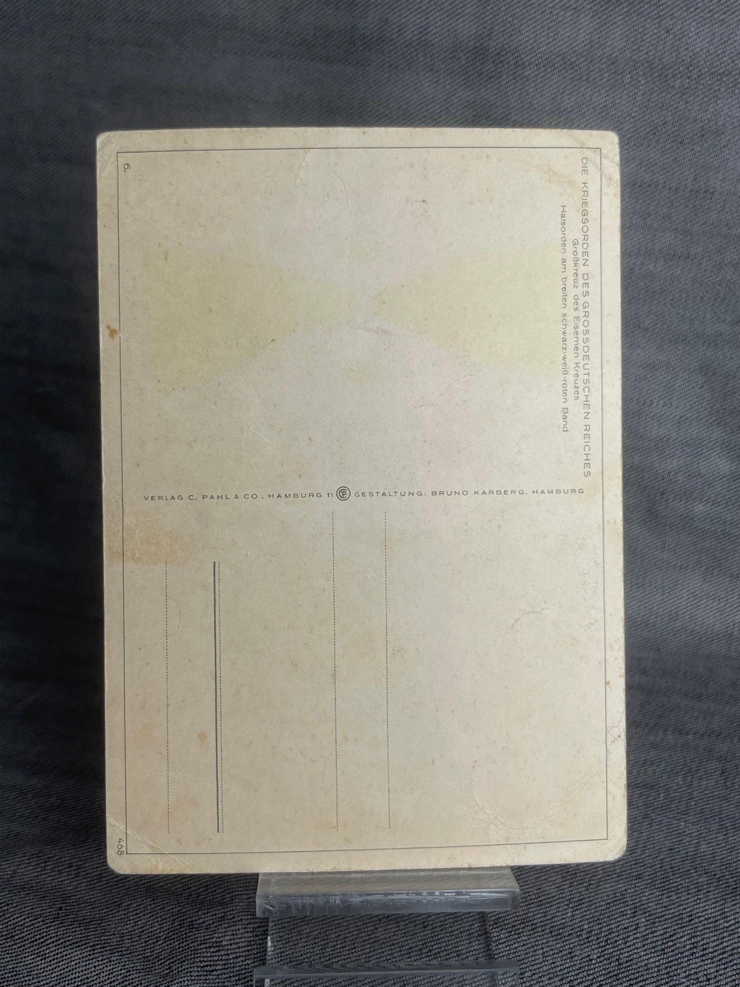 GERMAN WW2 1939 KNIGHT’S CROSS OF THE IRON CROSS POSTCARD