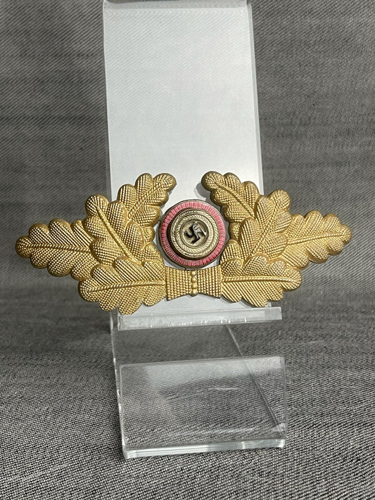 GERMAN WW2 NSDAP VISOR WREATH W/ COCKADE RZM M1/136/15 UNISSUED