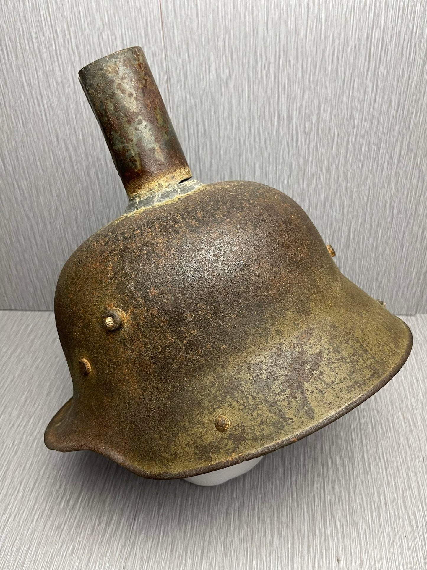 GERMAN WW1 M16 HELMET SIZE 66 INTERESTINGLY RE-PURPOSED