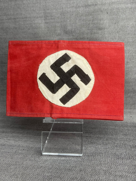 GERMAN WW2 EARLY NSDAP 'NATIONALSOZIALISTISCHE DEUTSCHE ARBEITERPARTEI' MULTI-PIECE COTTON ARMBAND BEAUTY!