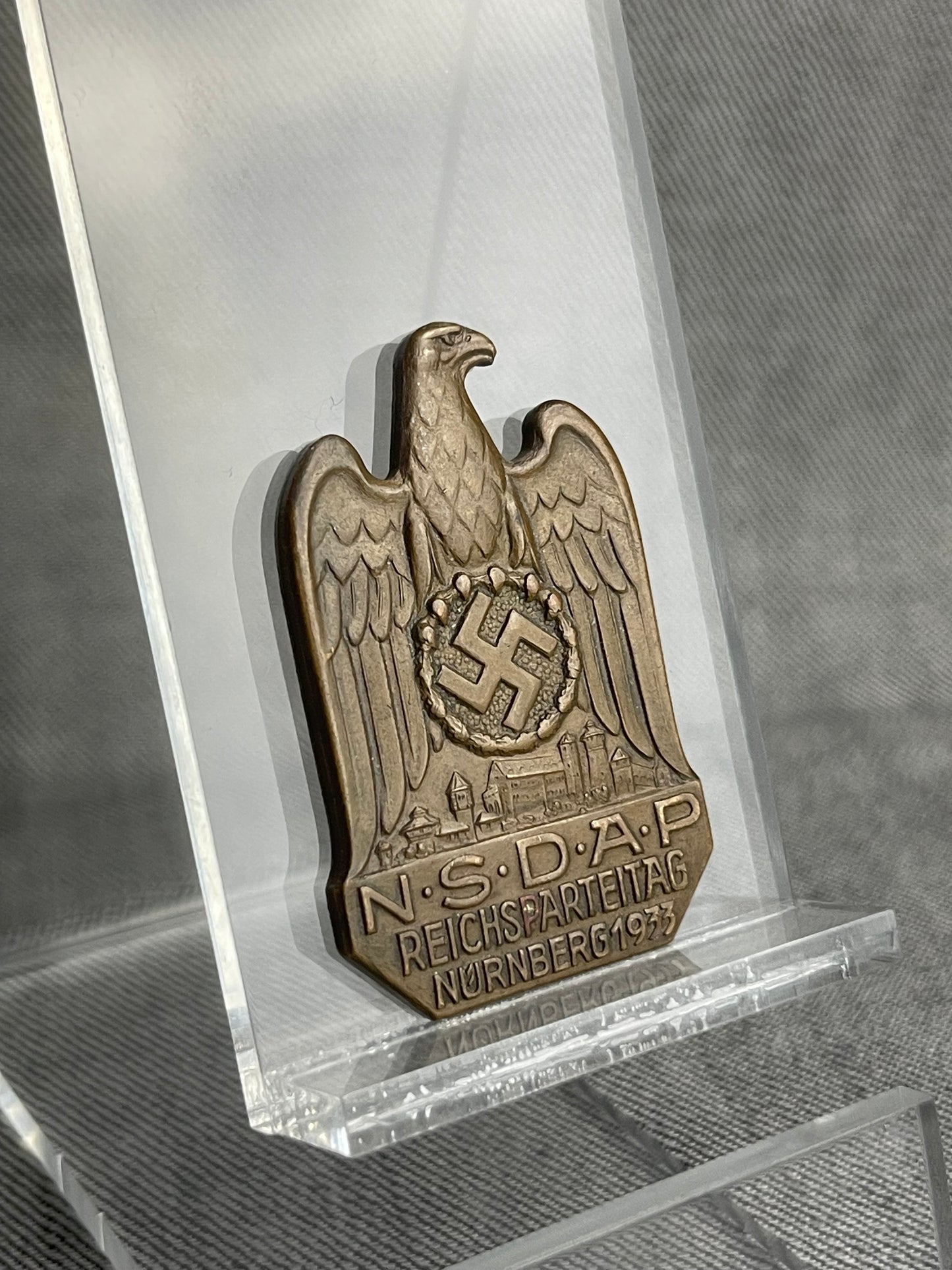 GERMAN WW2 1933 NSDAP REICHSPARTEITAG NURNBERG BADGE