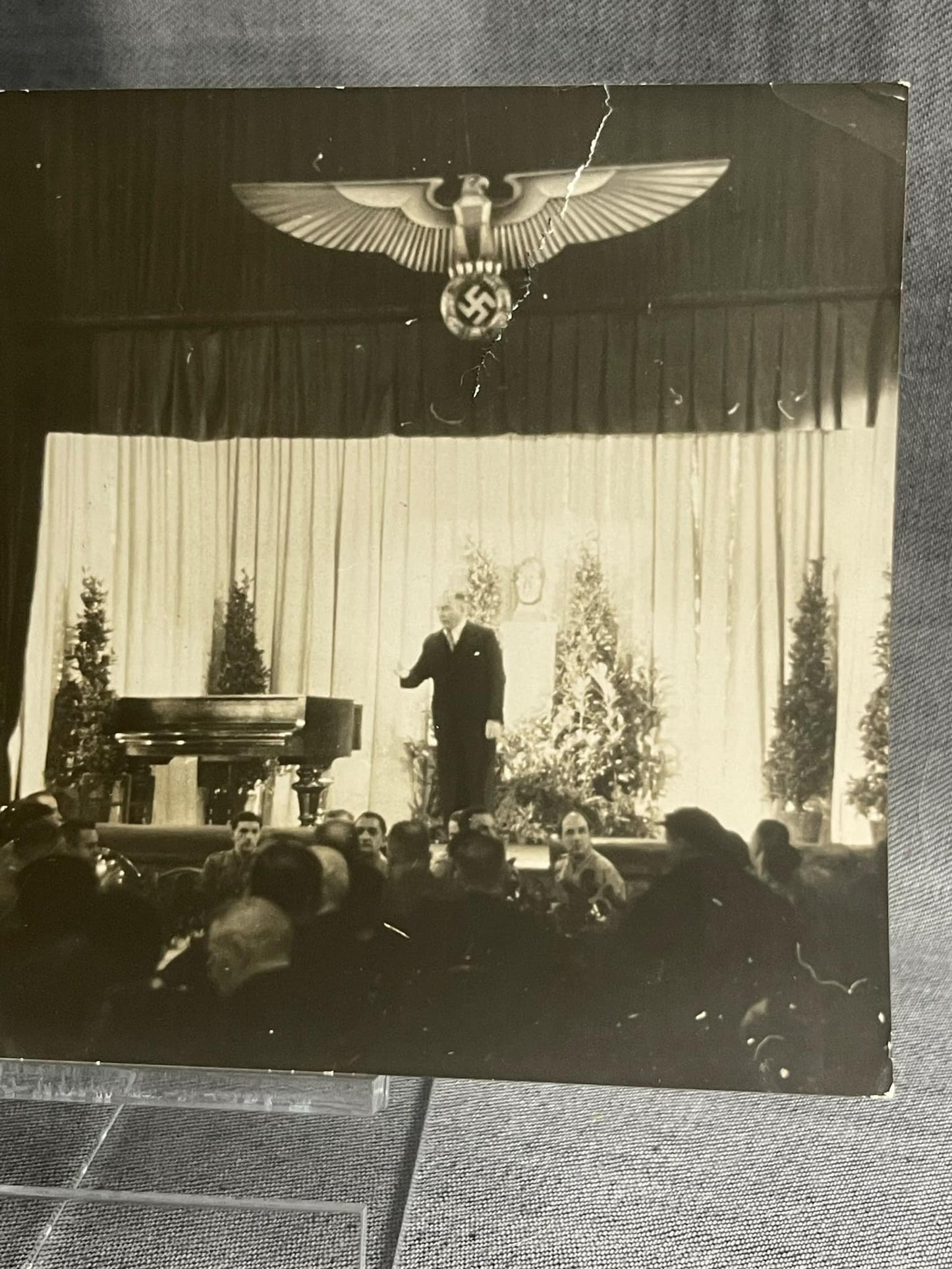GERMAN WW2 NSDAP CHRISTMAS MEETING ORIGINAL PERIOD LARGE PHOTO
