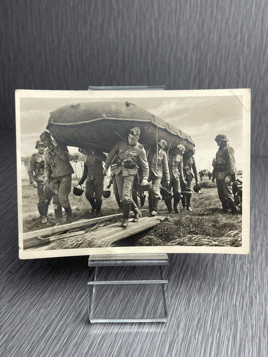GERMAN WW2 WAFFEN-SS IN TRAINING POSTCARD